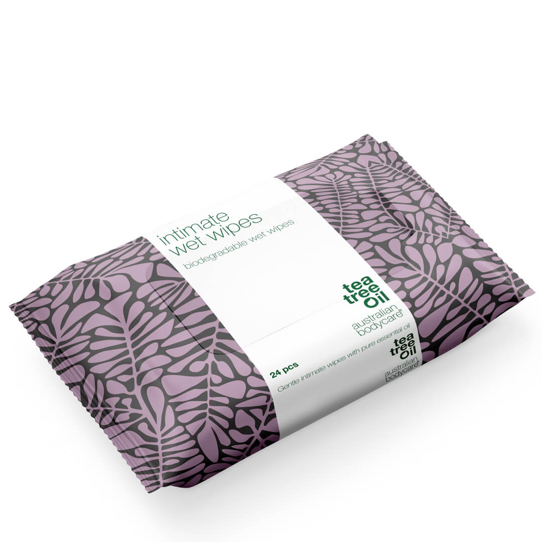 Salviette intime uomo e donna con Tea Tree Oil (24 pezzi) - Per la cura intima quotidiana contro cattivo odore intimo, secchezza vaginale e prurito intimo