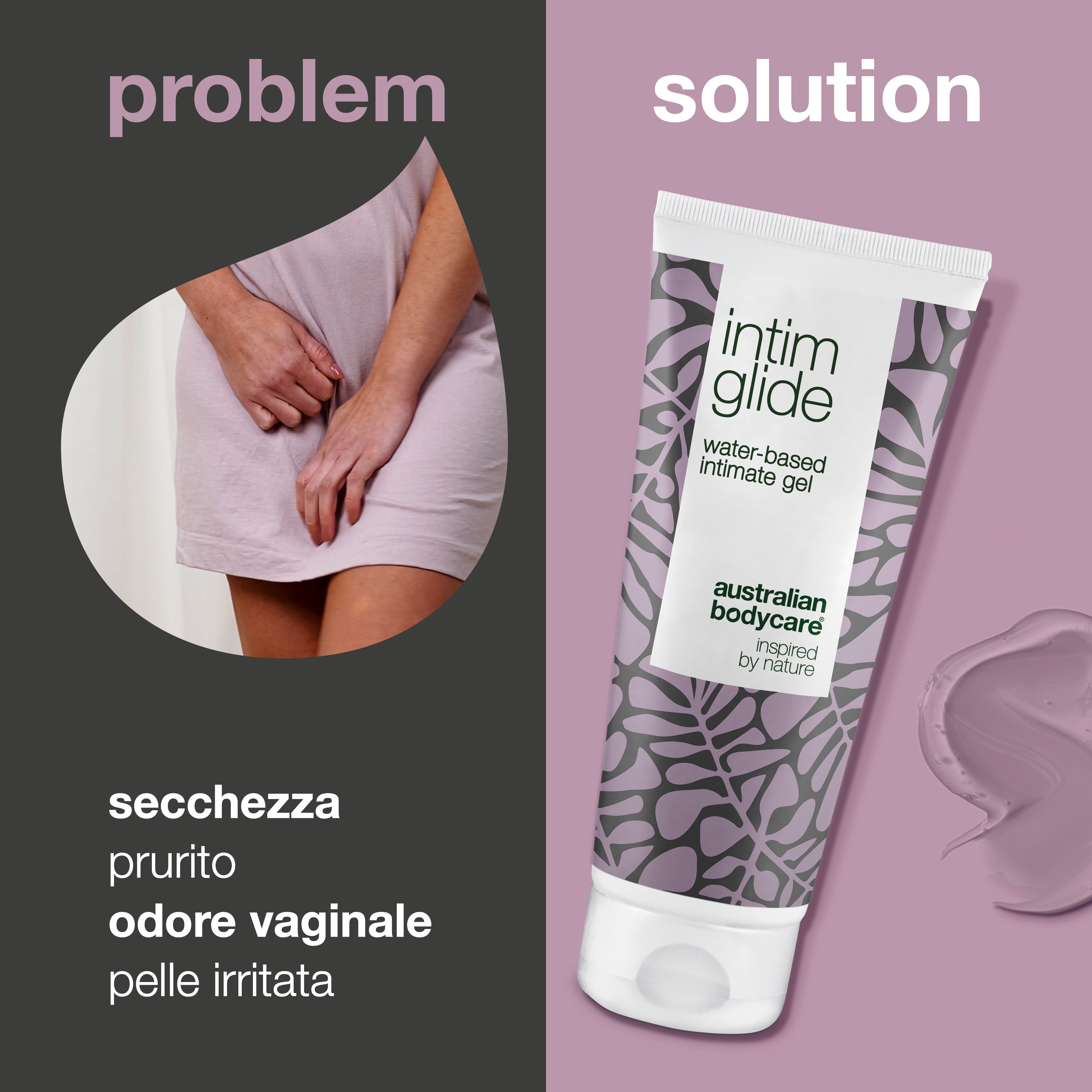Lubrificante a base d'acqua per prevenire la secchezza vaginale — Gel intimo naturale per fermare l'irritazione prima, durante e dopo il rapporto sessuale