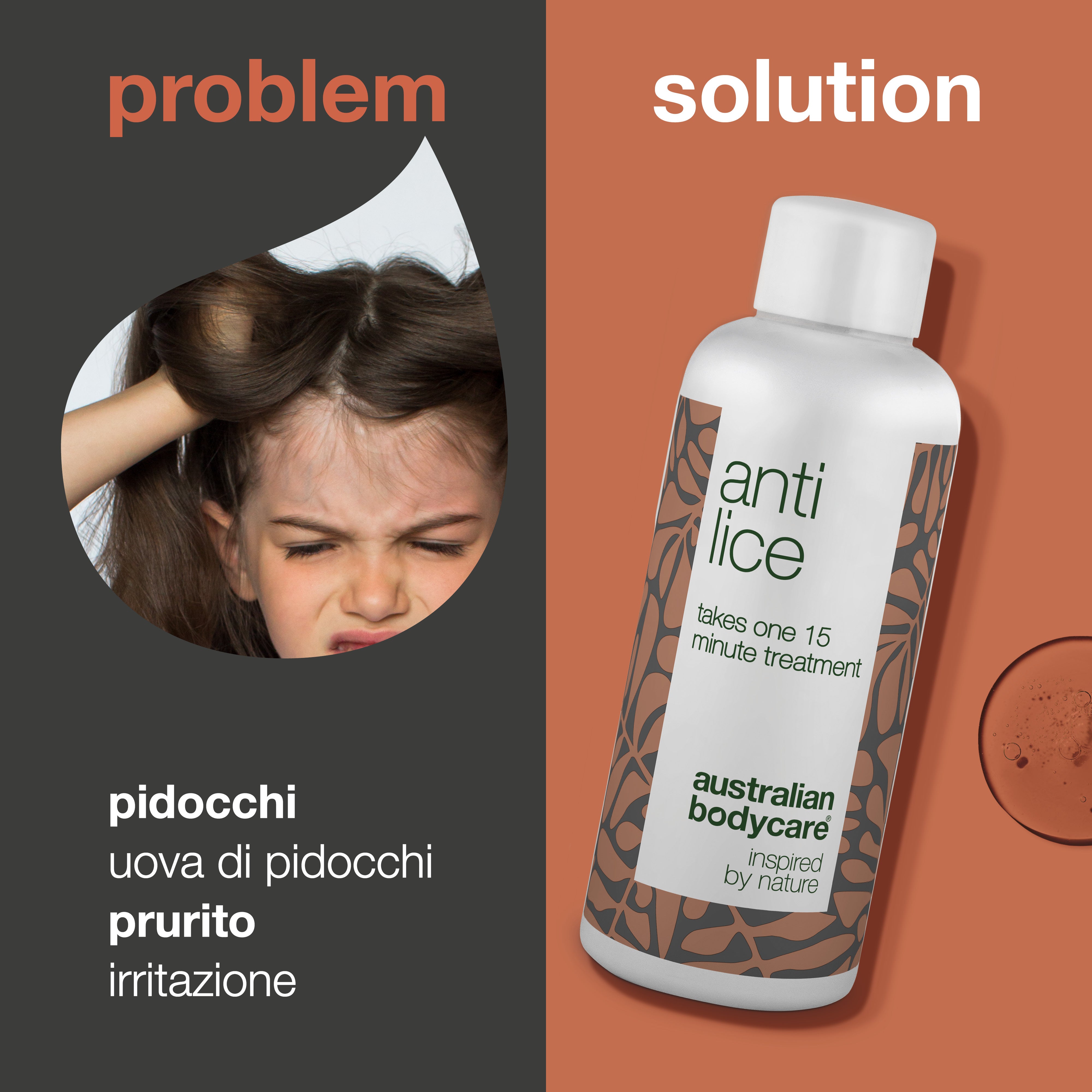 Trattamento contro i pidocchi - Trattamento efficace contro pidocchi e uova in 15 minuti - Trattamento contro i pidocchi non tossico con ingredienti naturali. Incapsula e soffoca i pidocchi e le uova. Senza parabeni e insetticidi.