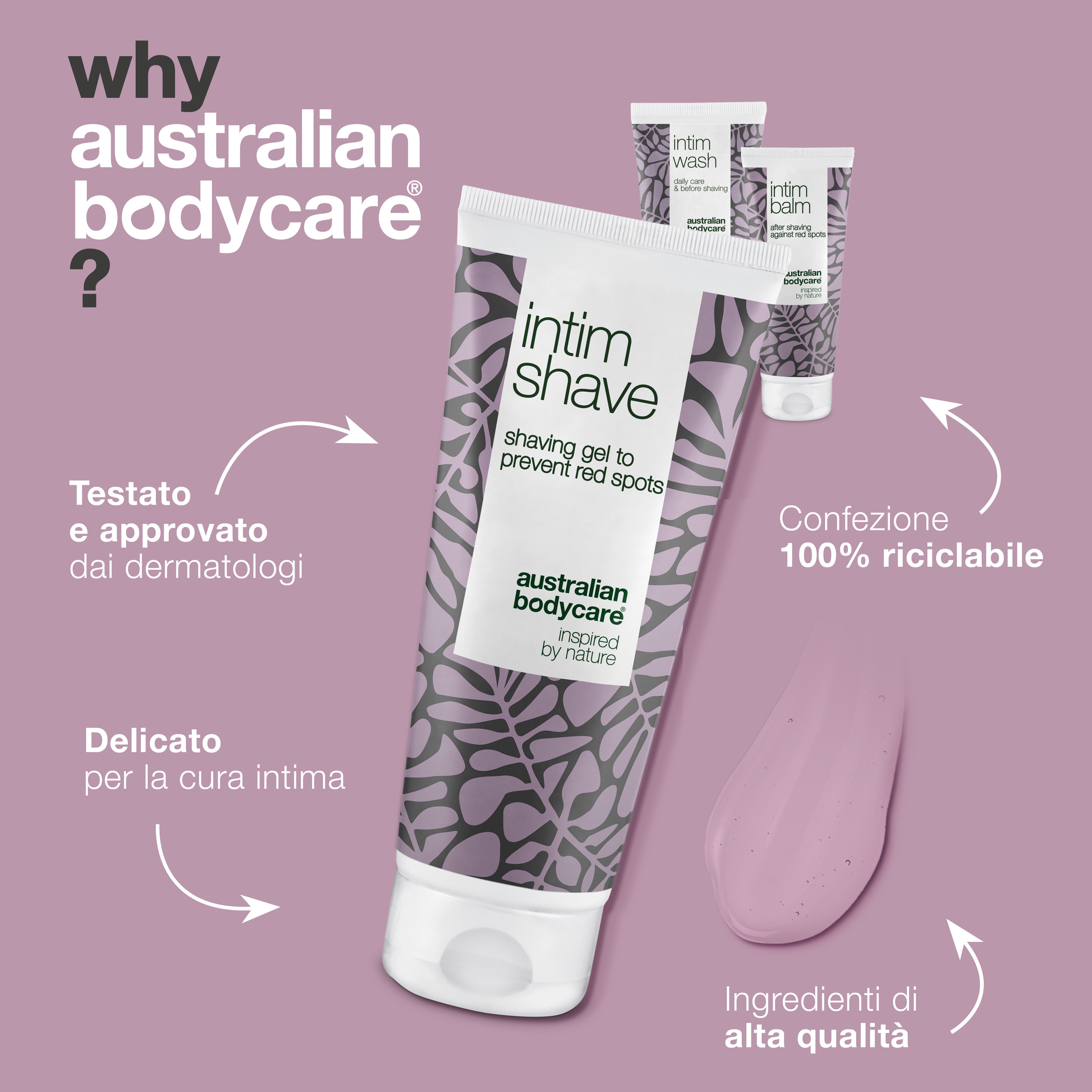 Set per rasatura intima per irritazioni ed eruzioni cutanee da rasoio — 3 prodotti per prevenire irritazioni, irritazioni da rasoio e peli incarniti dopo la rasatura intima