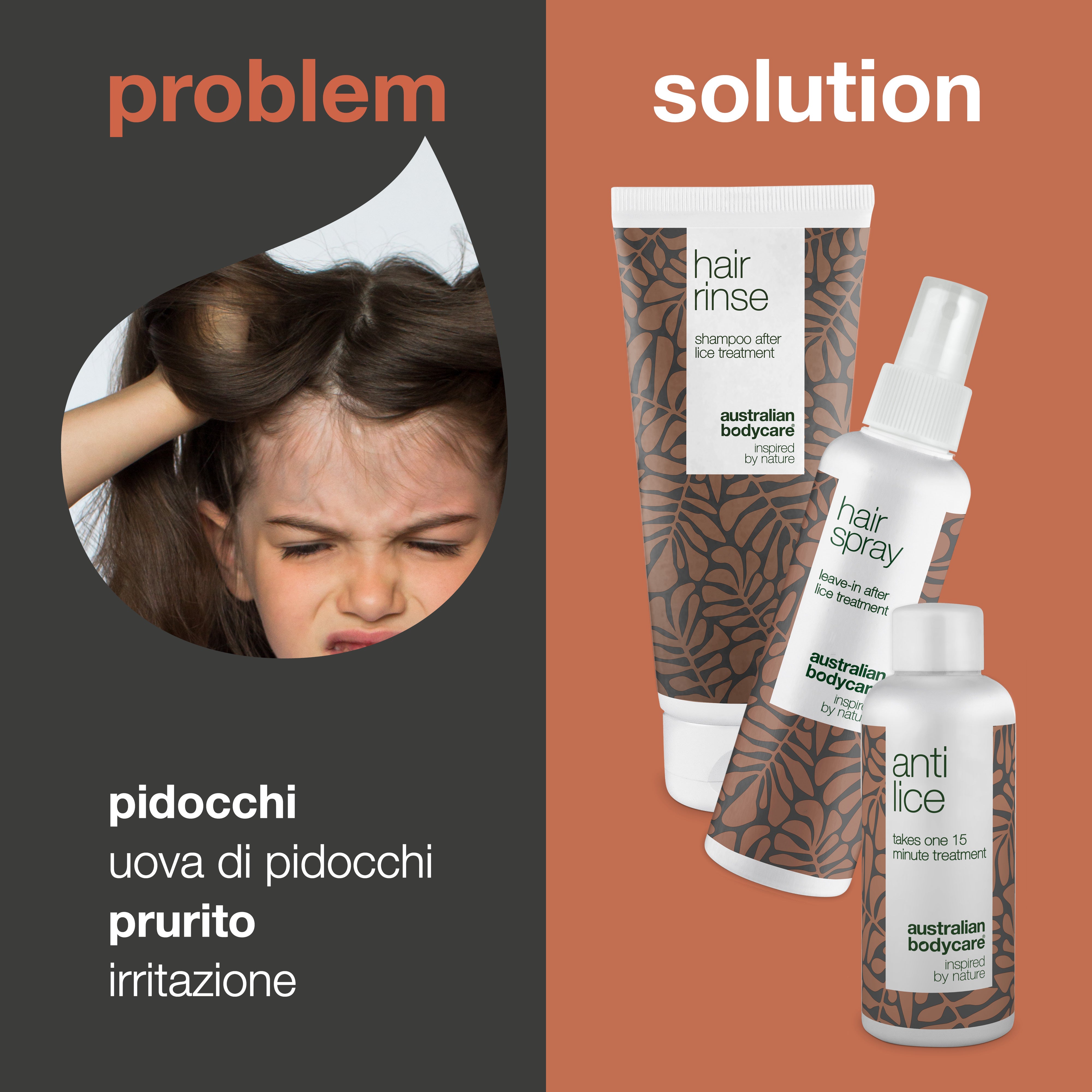 Kit per il trattamento dei pidocchi — 3 prodotti per il controllo rapido dei pidocchi