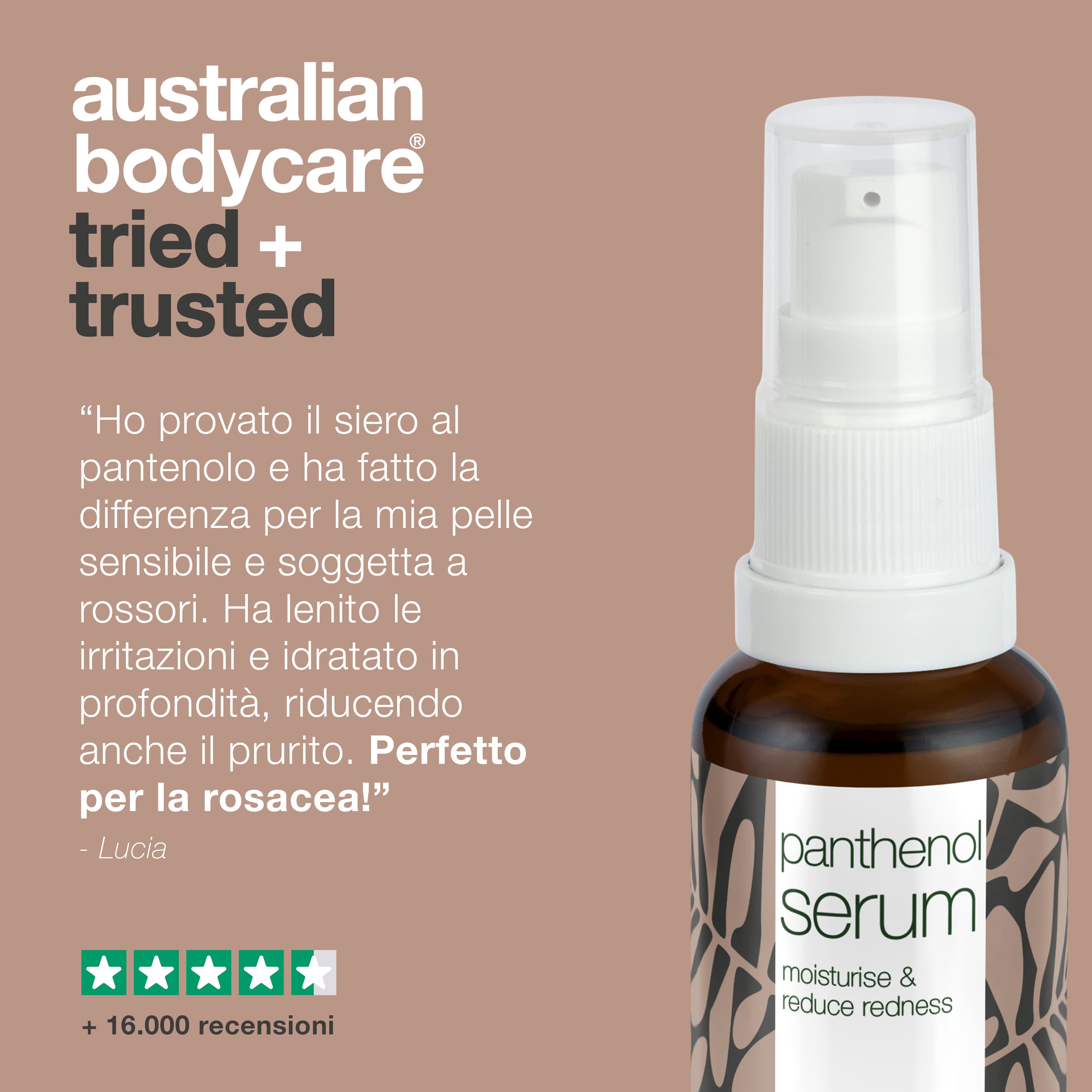 Siero al pantenolo per pelle rossa e secca - Formula lenitiva naturale - Lenisce e idrata la pelle del viso irritata e secca con principi attivi naturali. Riduce il rossore e il prurito per una carnagione più sana.