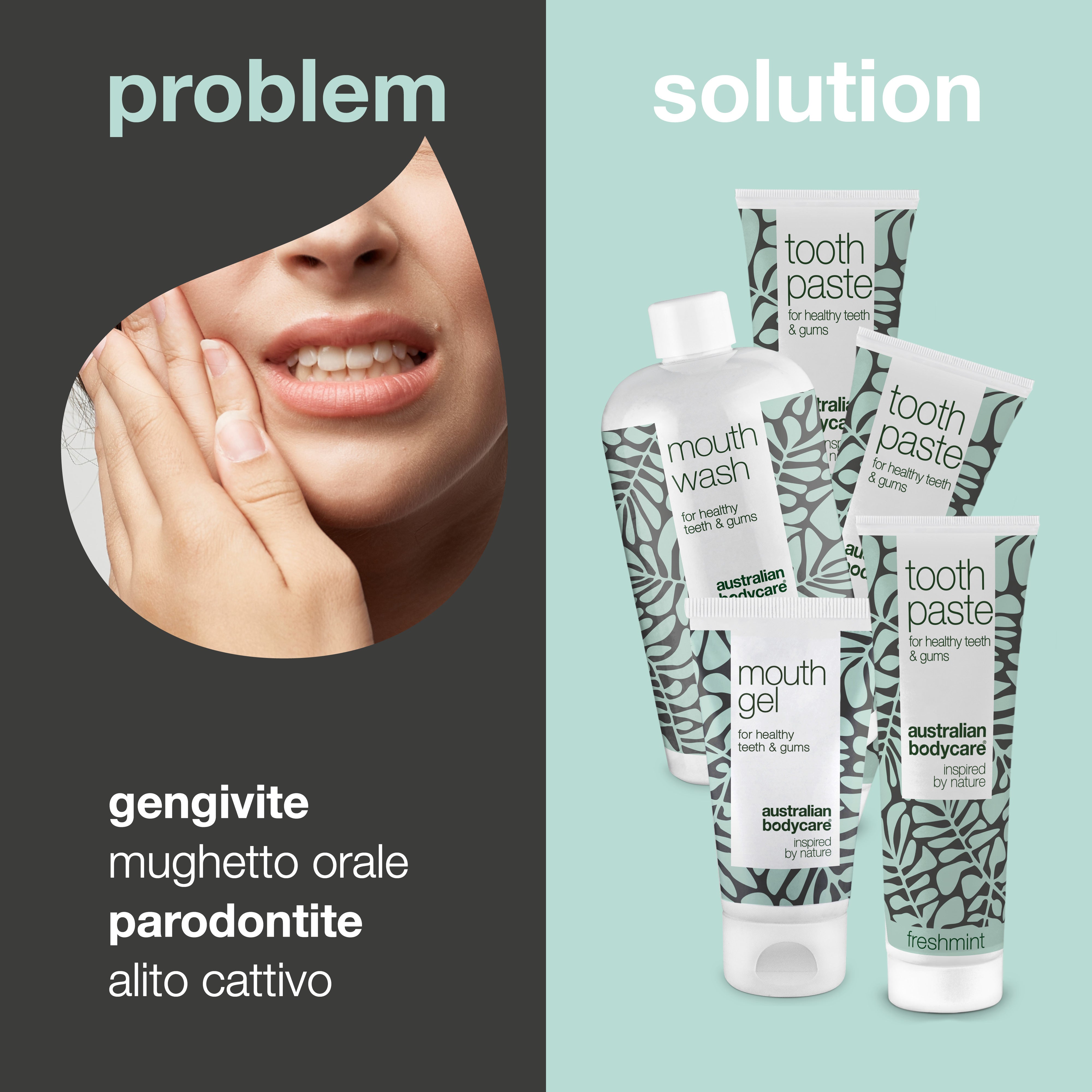 5 prodotti a base di tea tree oil per una buona igiene orale — Prodotti orali per la cura quotidiana di gengiviti e candidosi orale