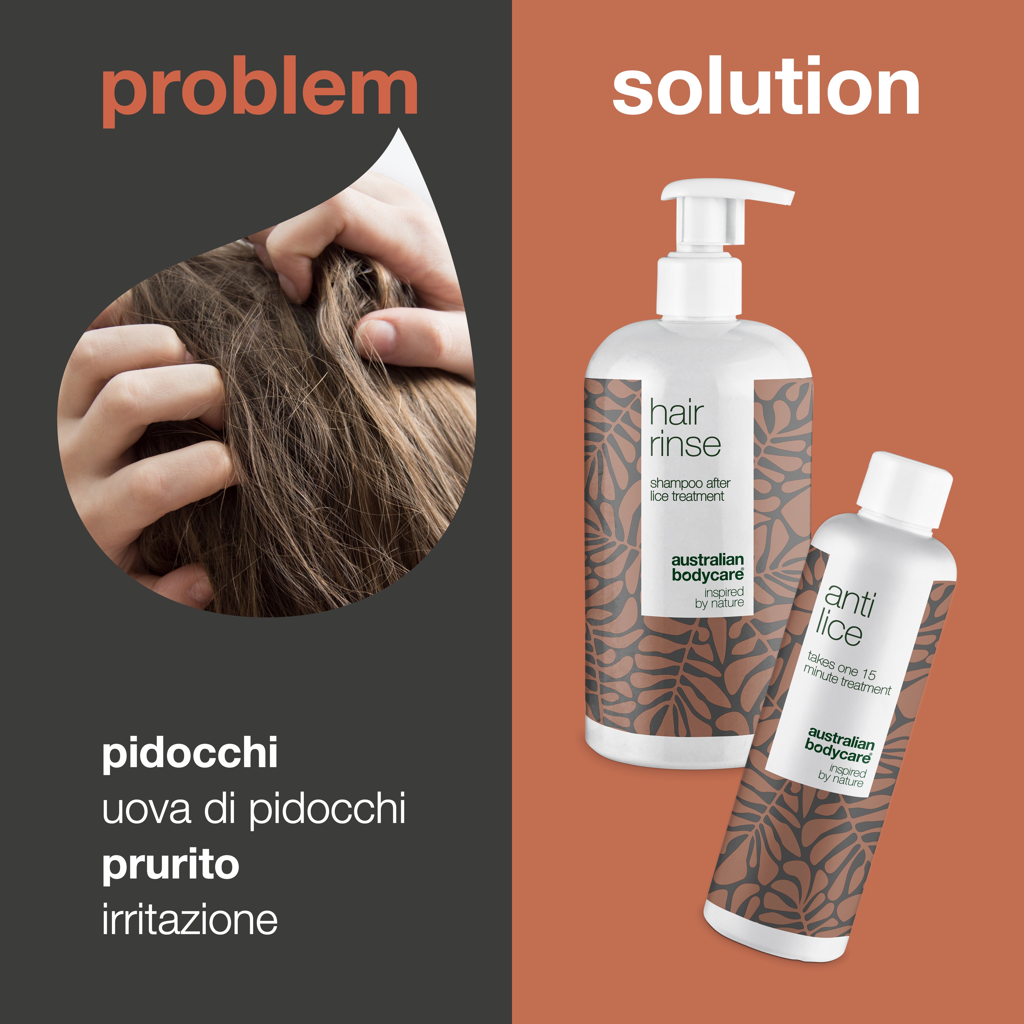2 prodotti XL per il trattamento dei pidocchi: XL Lice Cure e XL Lice Preventive Shampoo per problemi di pidocchi e lendini