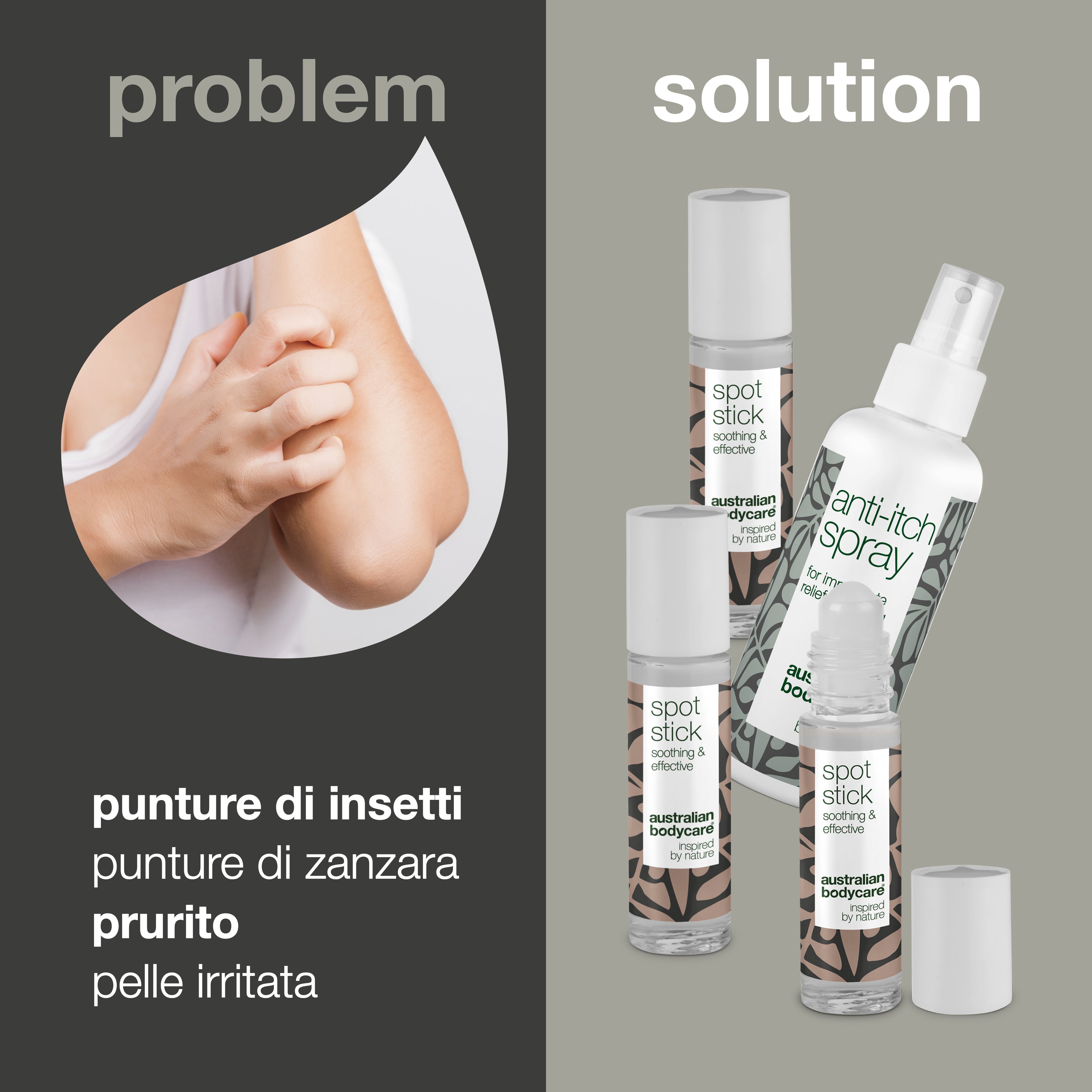 Kit per la cura delle punture di insetti e zanzare: 4 prodotti lenitivi per alleviare l'irritazione causata dalle punture di insetti