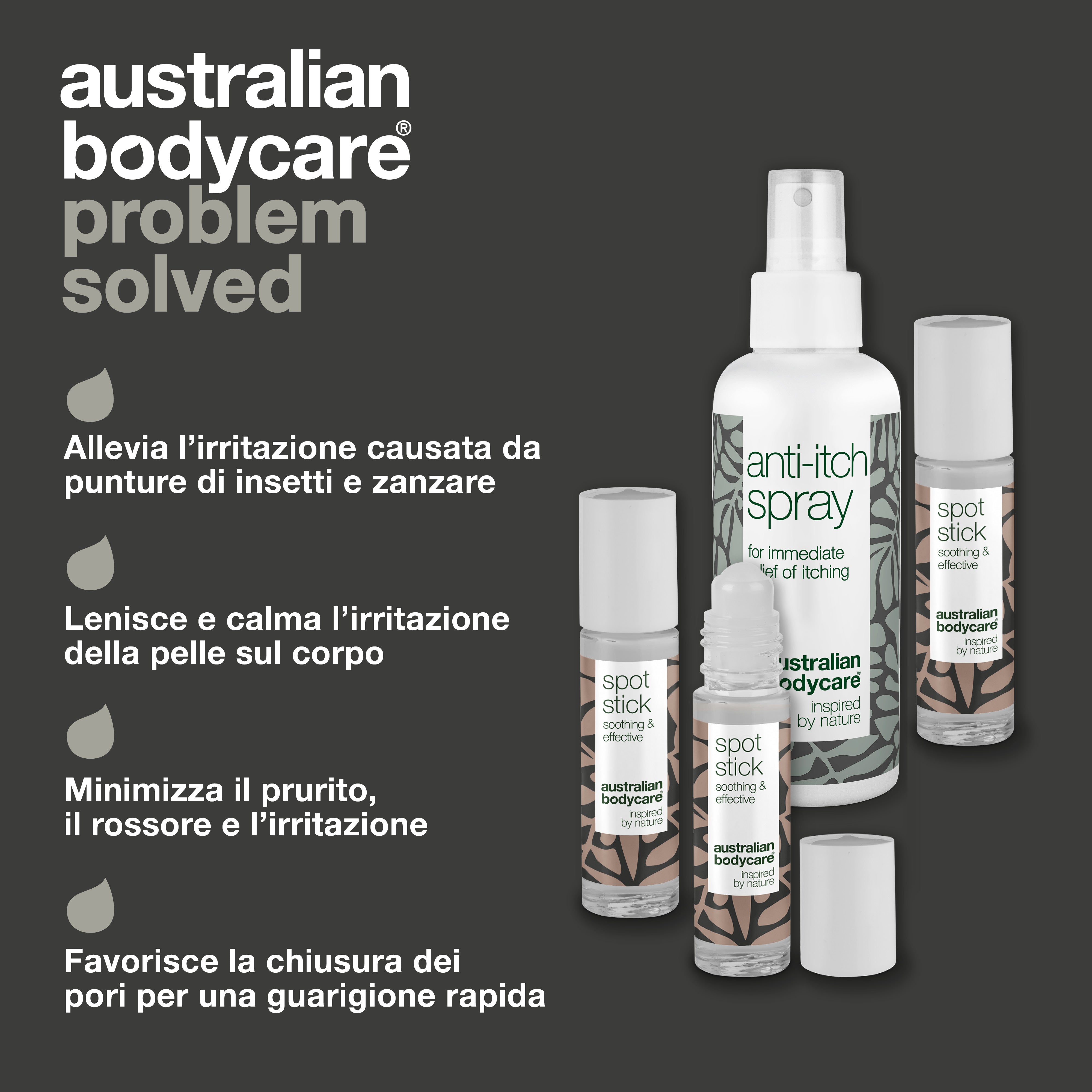 Kit per la cura delle punture di insetti e zanzare: 4 prodotti lenitivi per alleviare l'irritazione causata dalle punture di insetti