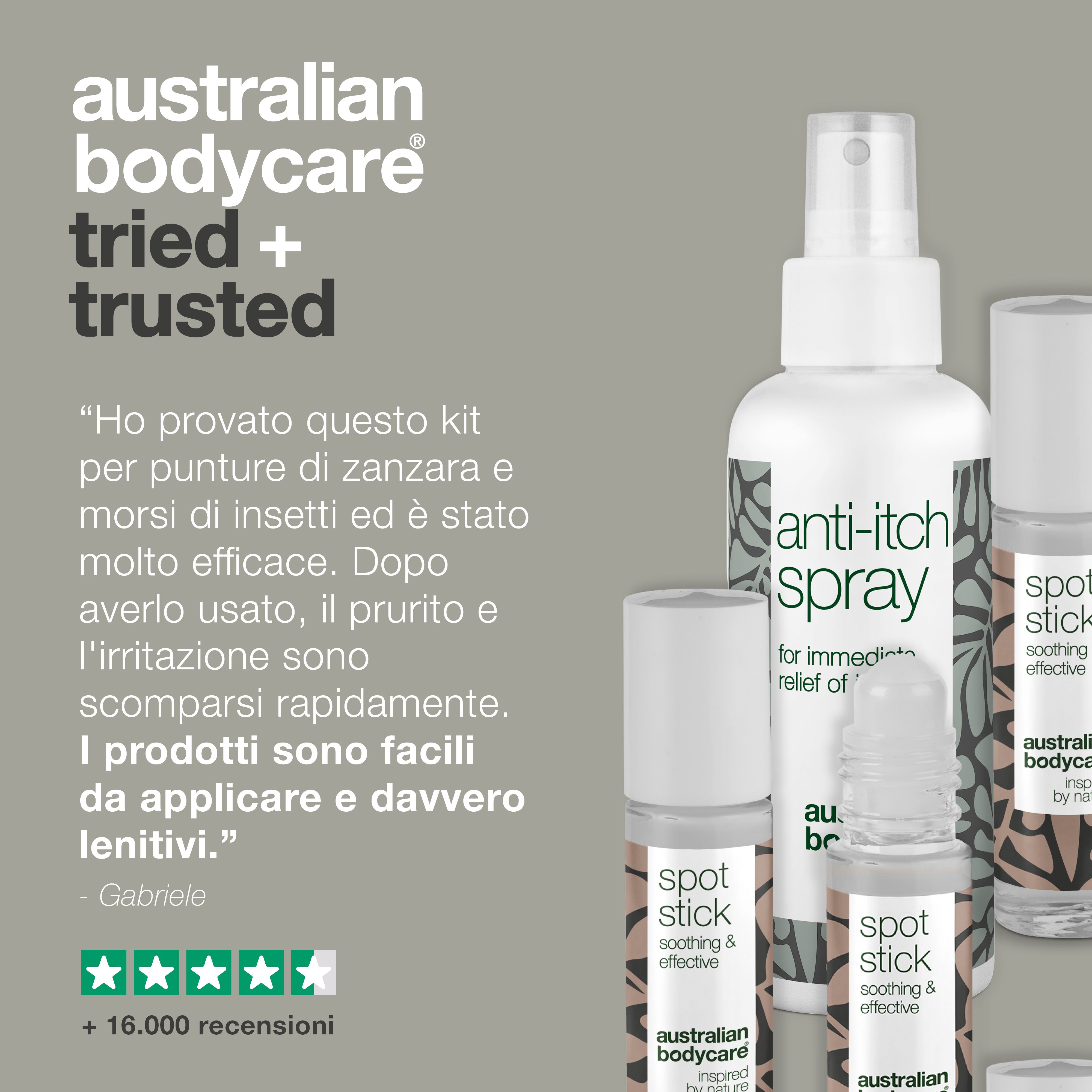Kit per la cura delle punture di insetti e zanzare: 4 prodotti lenitivi per alleviare l'irritazione causata dalle punture di insetti