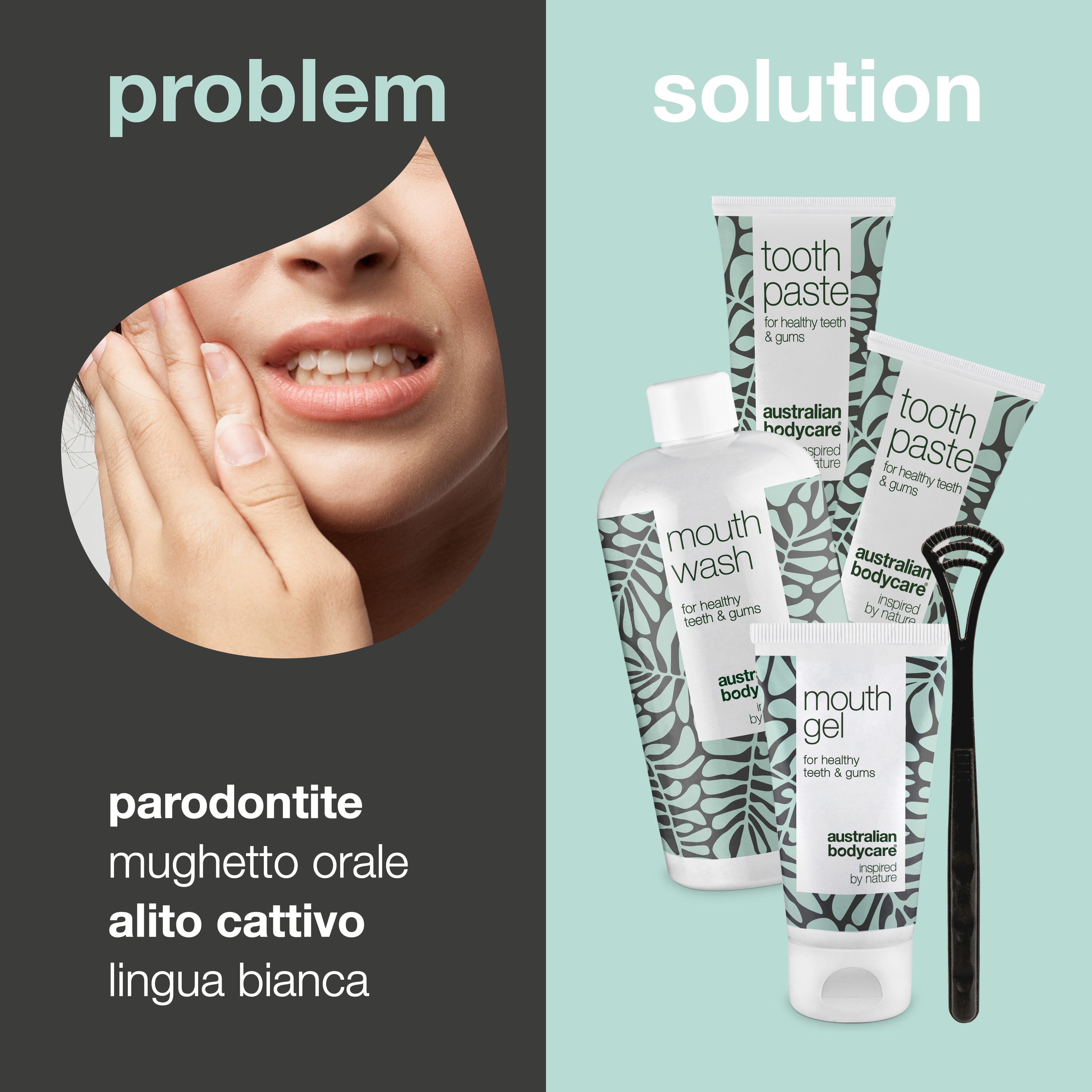 Starter Kit 5 Prodotti Orali — Starter Kit per una buona igiene orale e la cura della malattia parodontale e dei funghi