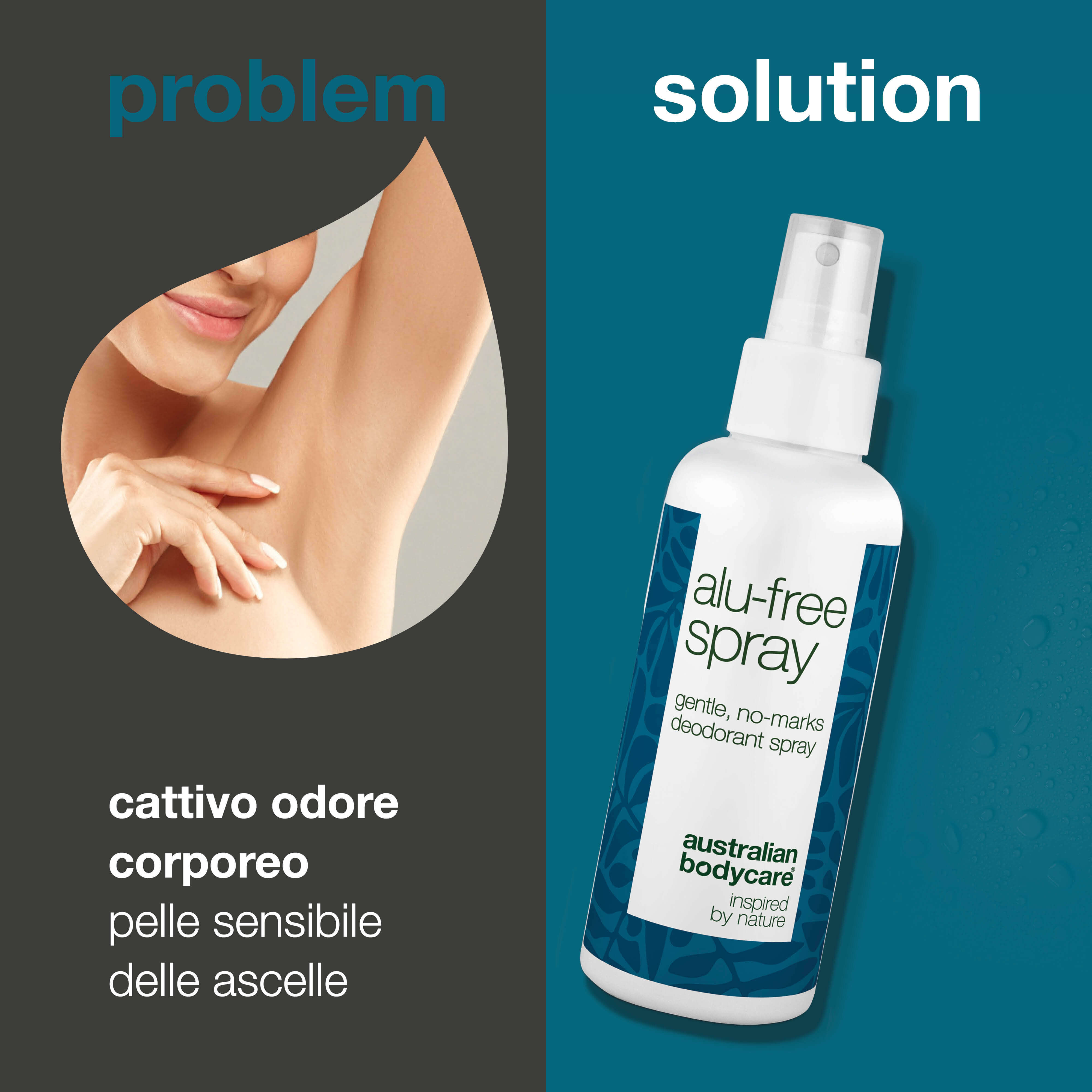 Deodorante spray senza alluminio – Freschezza naturale – Deodorante efficace senza alluminio con ingredienti naturali. Combatte gli odori, asciuga rapidamente e ti mantiene fresco tutto il giorno. Delicato sulla pelle.