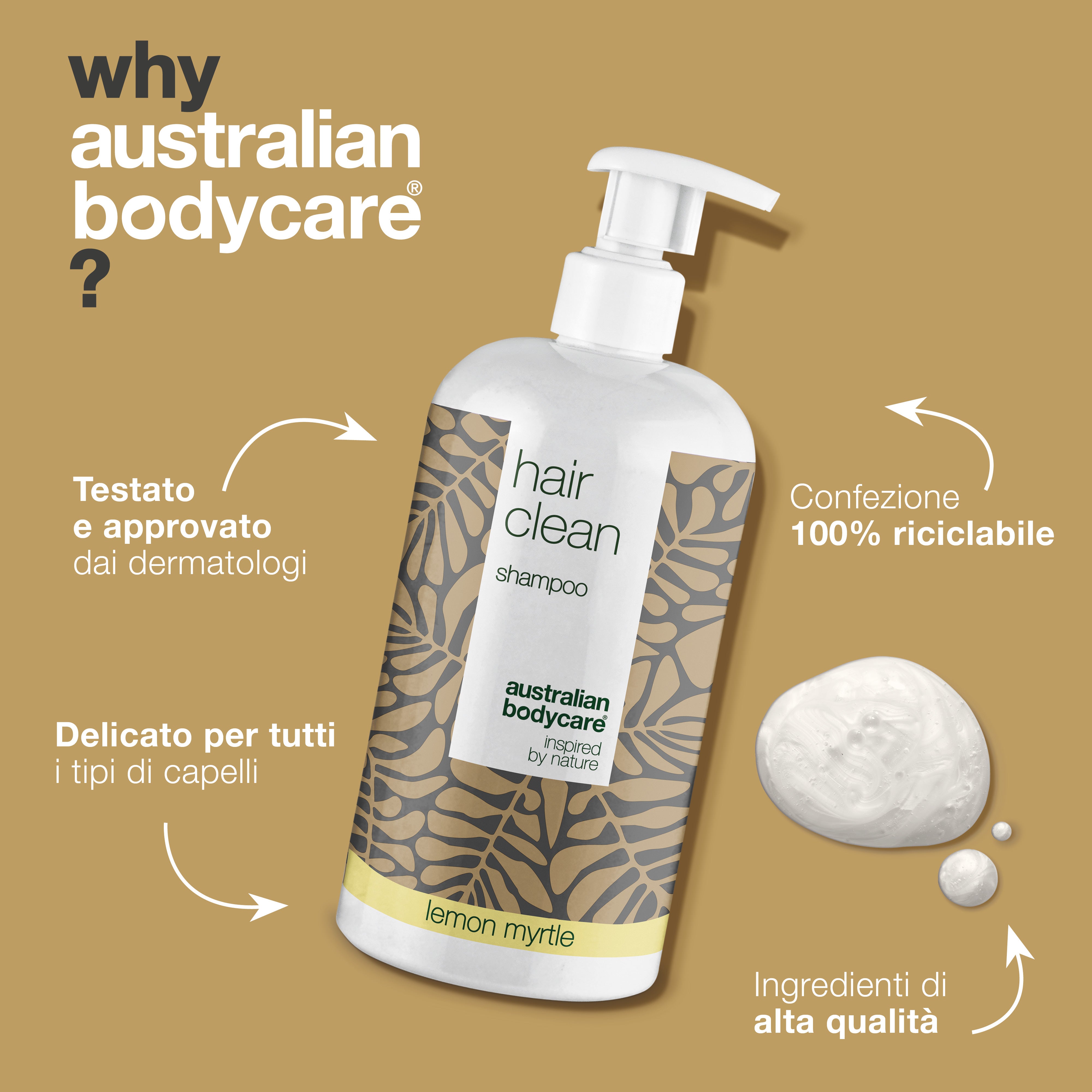 4 per 3 Shampoo da 500 ml al Tea Tree Oil con Lemon Myrtle - Offerta bundle — Offerta bundle con 4 bagnodoccia (500 ml): Tea Tree Oil e Lemon Myrtle