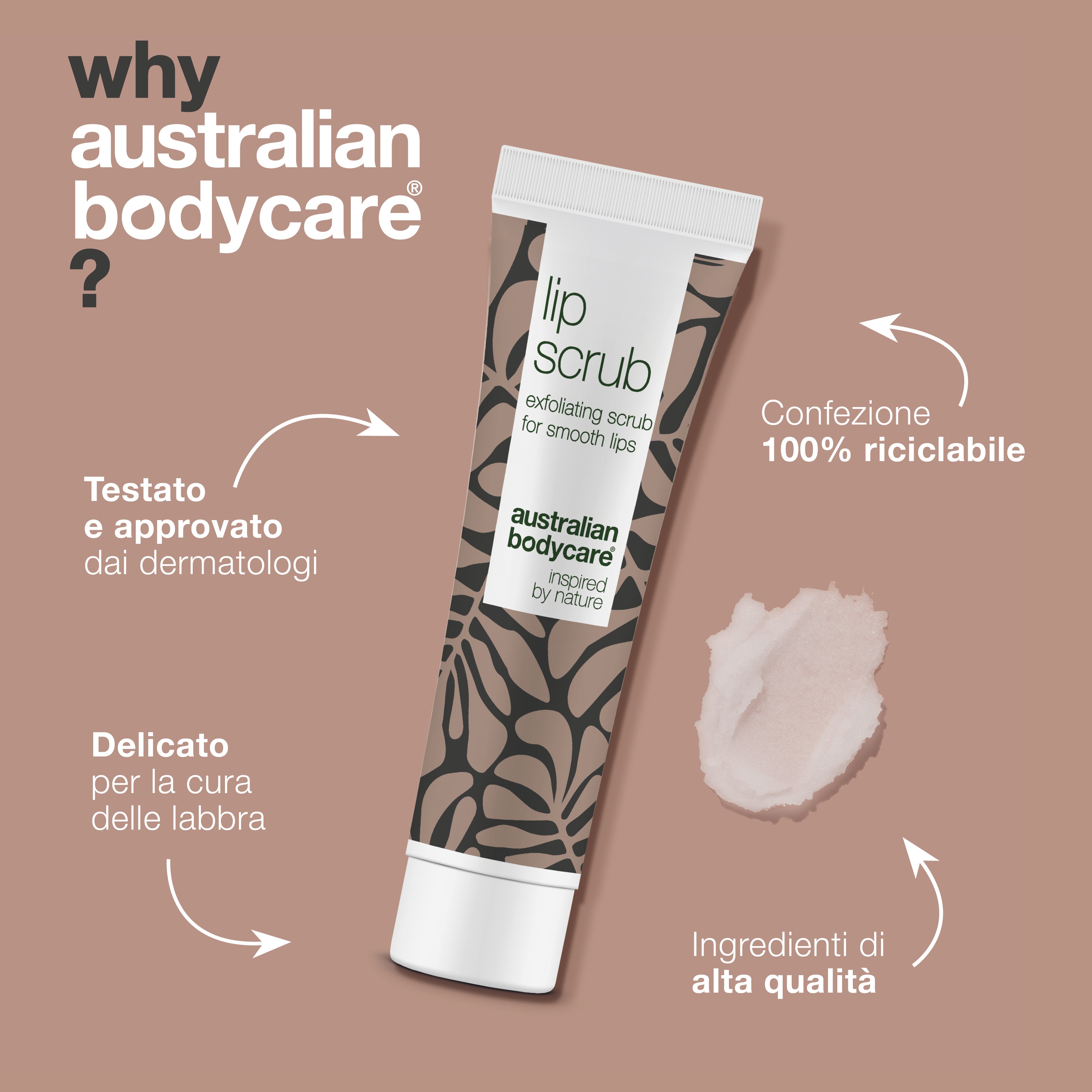 Scrub per labbra secche — Esfoliazione efficace e cura intensiva per le labbra secche