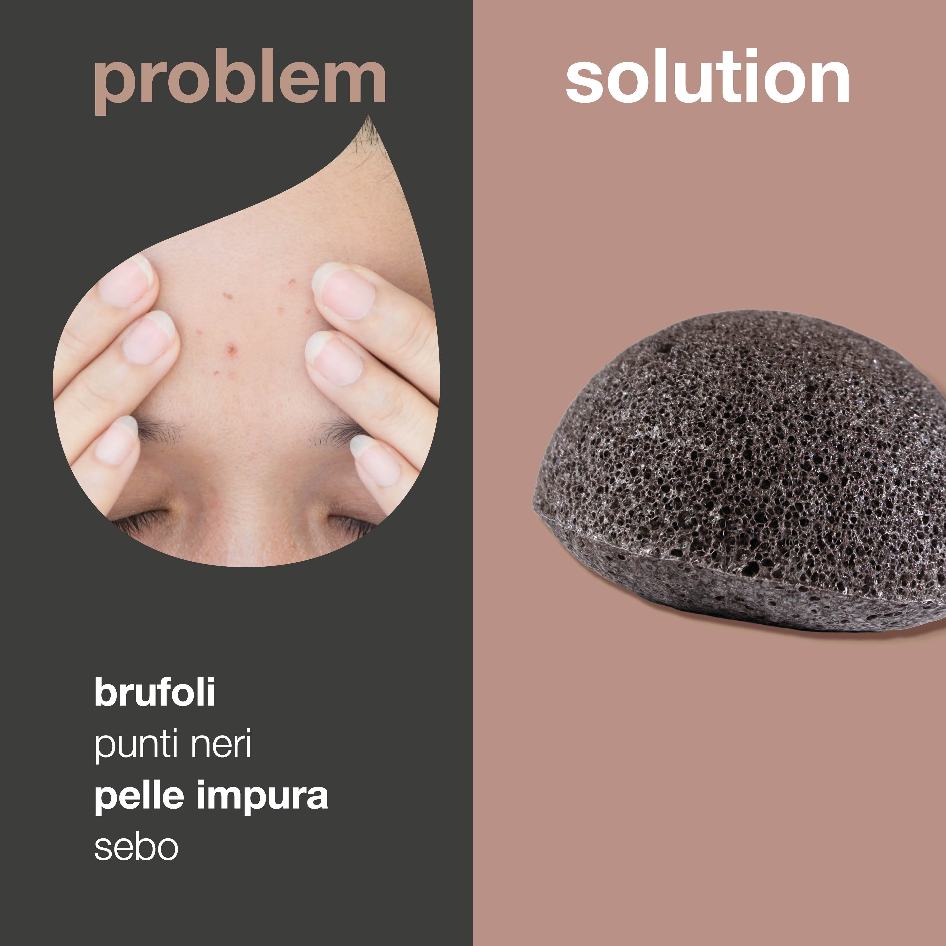 Spugna Konjac per imperfezioni della pelle — Spugna Konjac per un'esfoliazione naturale di brufoli e punti neri