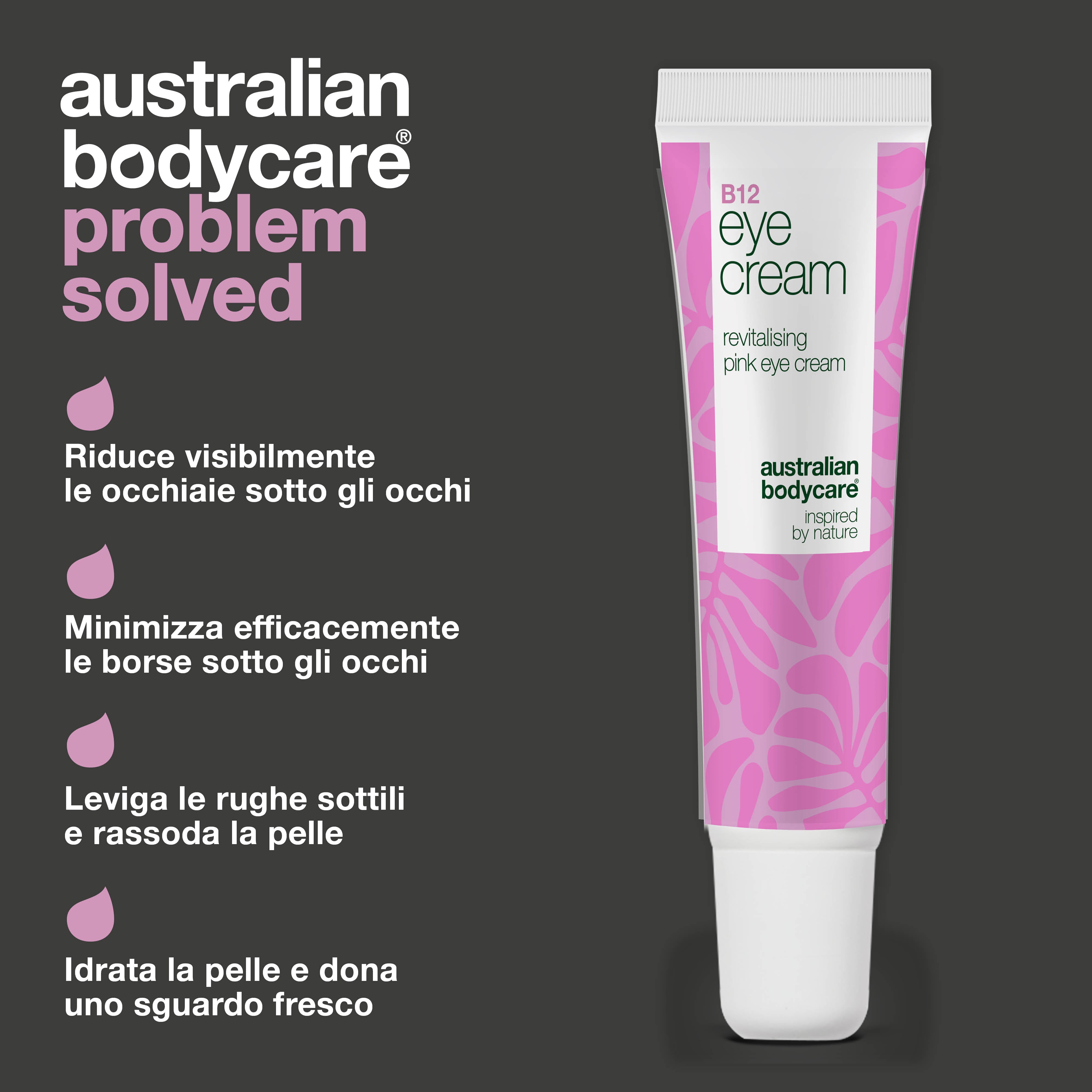 Crema occhi B12 contro borse, occhiaie e linee sottili — Crema occhi B12 che riduce efficacemente borse, occhiaie e linee sottili. Idratante e rassodante.