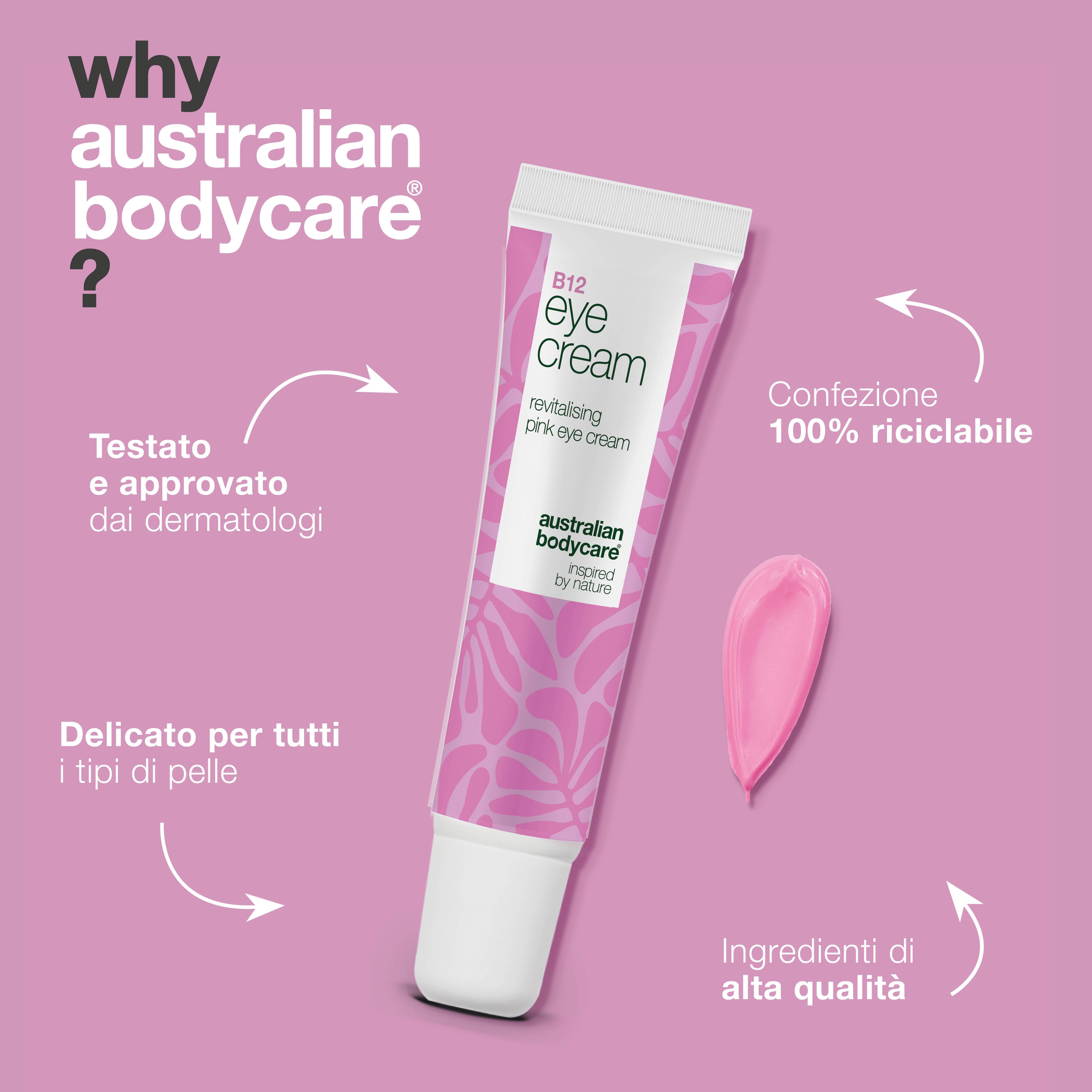 Crema occhi B12 contro borse, occhiaie e linee sottili — Crema occhi B12 che riduce efficacemente borse, occhiaie e linee sottili. Idratante e rassodante.