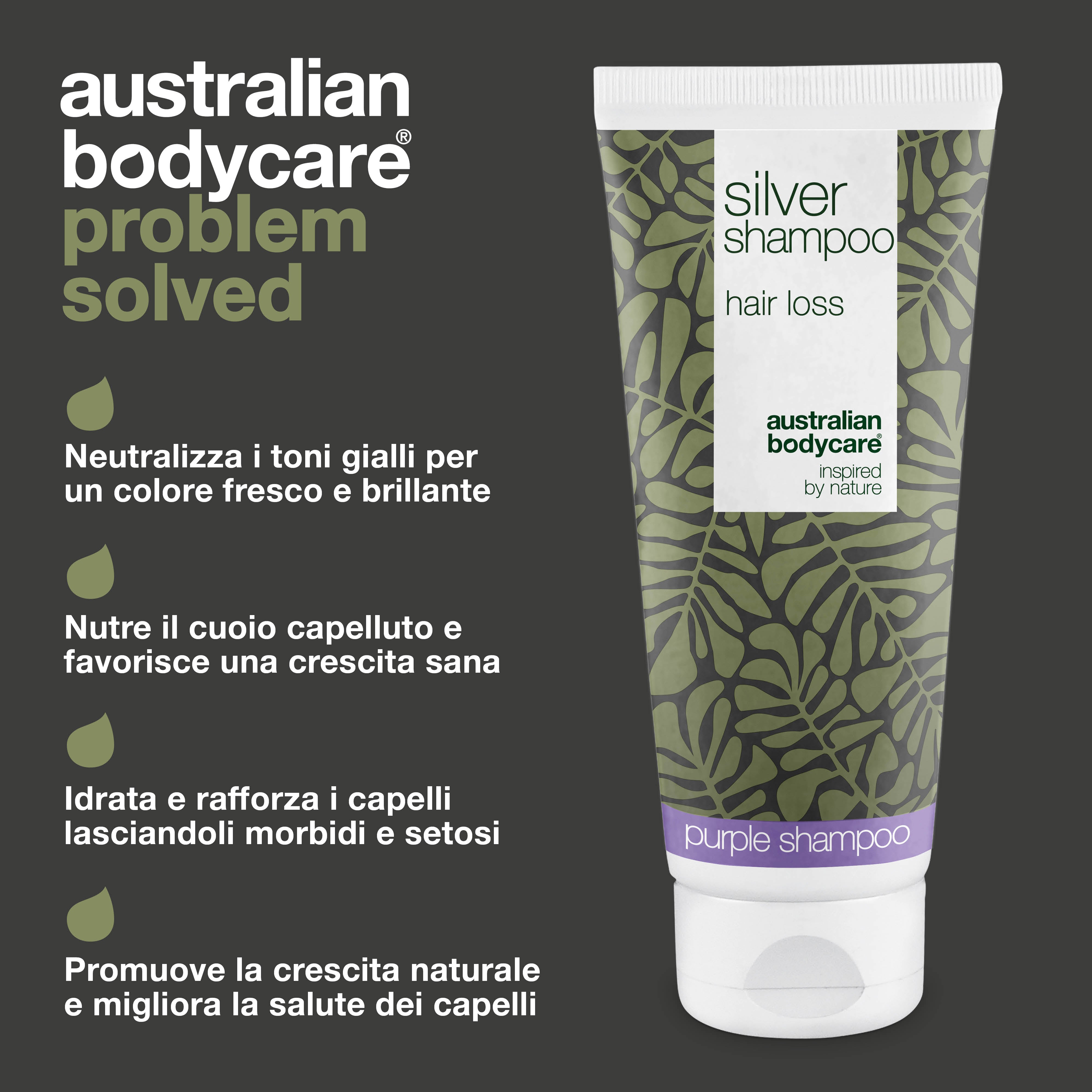 Silver Shampoo – Promuove la crescita e ravviva il colore – Neutralizza i toni gialli con Silver Shampoo. Nutre i capelli e sostiene il vibrante colore biondo o grigio.