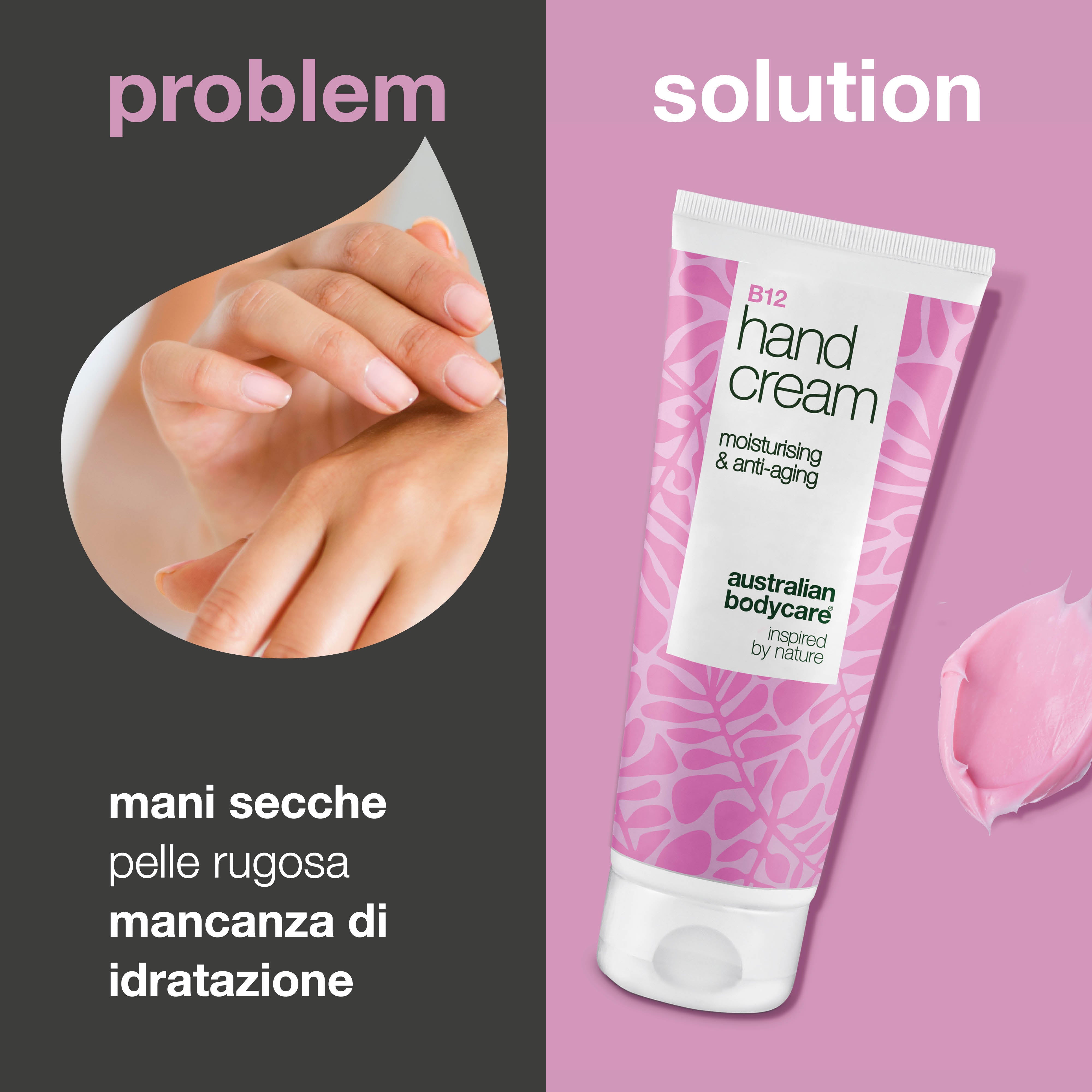 Crema mani B12 per mani secche e rugose - Idratazione e cura - Ottieni mani morbide e giovani con la crema mani B12. Riduce la secchezza e le rughe con un'idratazione intensa.