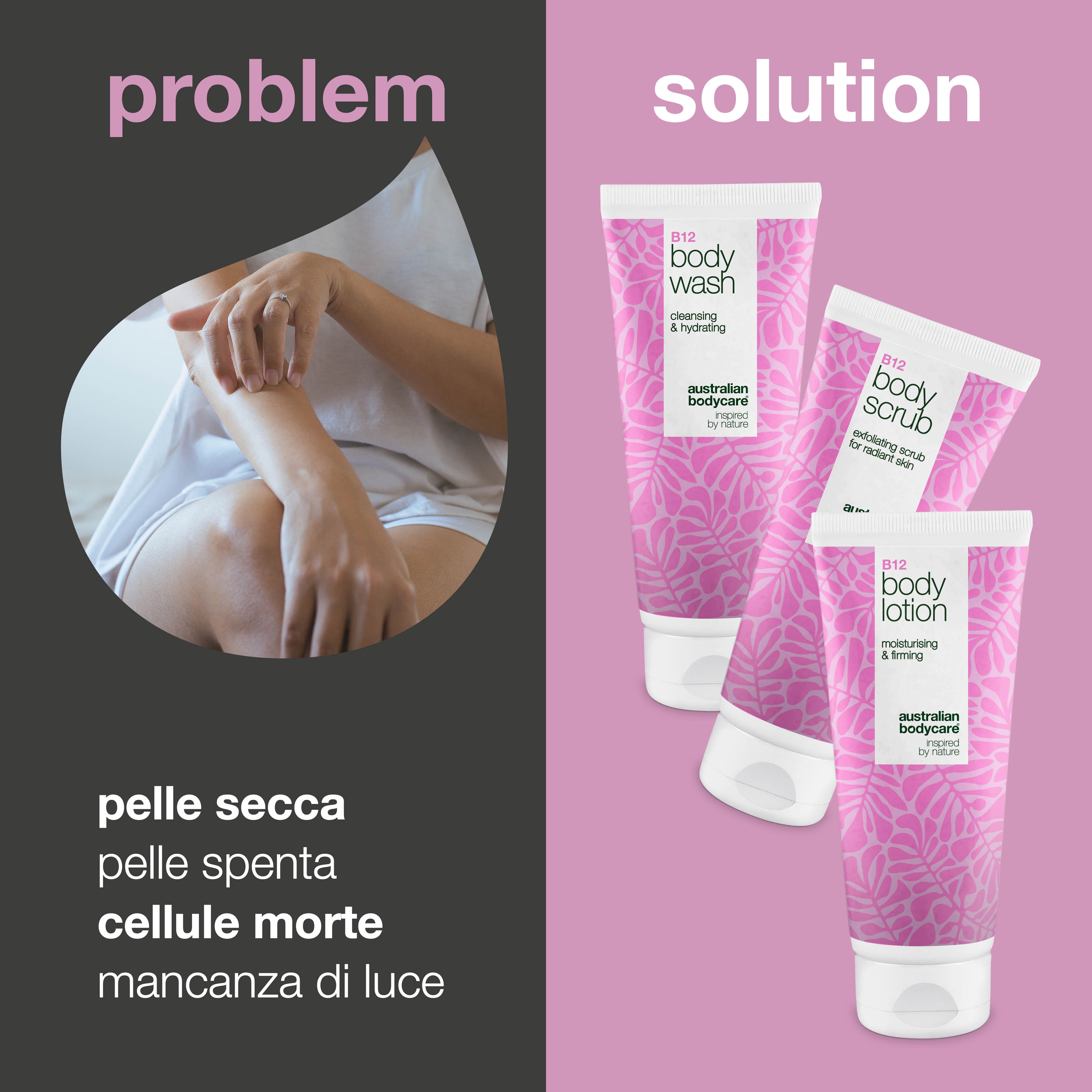 Esfolia con B12 per una pelle liscia e luminosa — Rimuovi le cellule morte della pelle e ottieni una pelle setosa e idratata con B12.