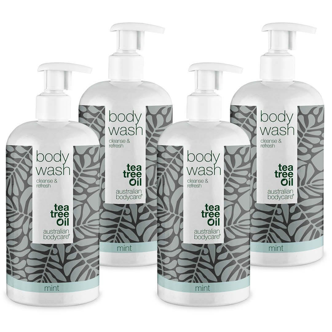 4x3 bagnodoccia da 500 ml al Tea Tree Oil e Menta— Offerta bundle - Offerta bundle con 4 bagnodoccia Body Wash (500 ml): Tea Tree Oil e Menta