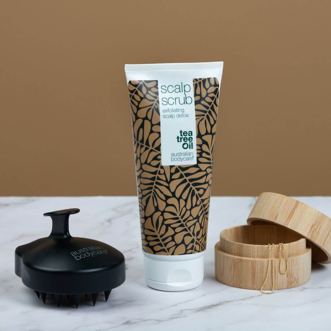 Confezione doppia contro i brufoli in testa - Scrub per il cuoio capelluto e Shampoo al Tea Tree Oil contro la brufoli cuoio capelluto