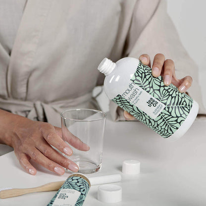 Kit igiene orale con 4 prodotti al Tea Tree Oil - Per la cura quotidiana della bocca in caso di mughetto orale, parodontite e gengivite
