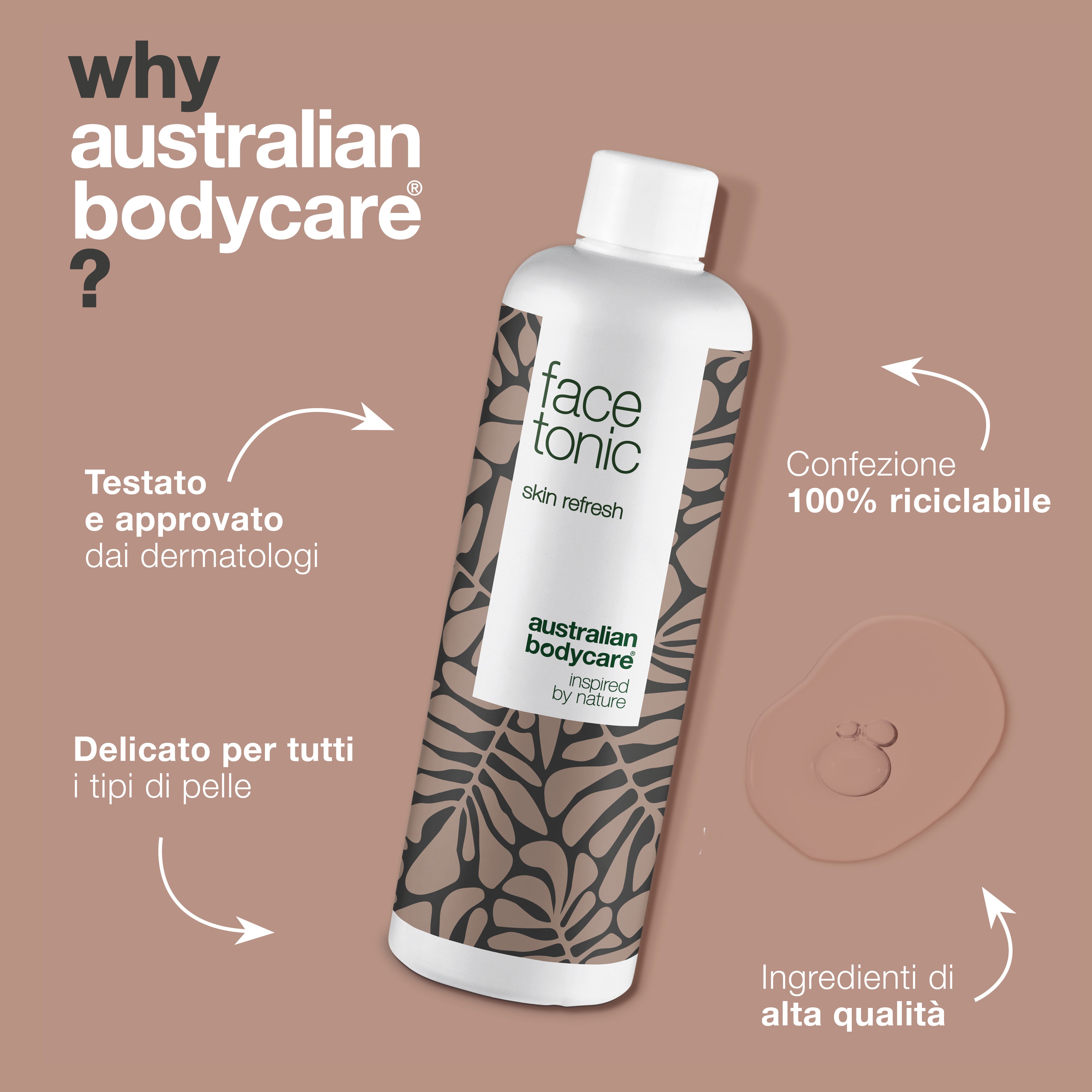 Tonico viso per la pulizia profonda quotidiana - Tonico viso all'olio di melaleuca per brufoli, punti neri e pelle grassa