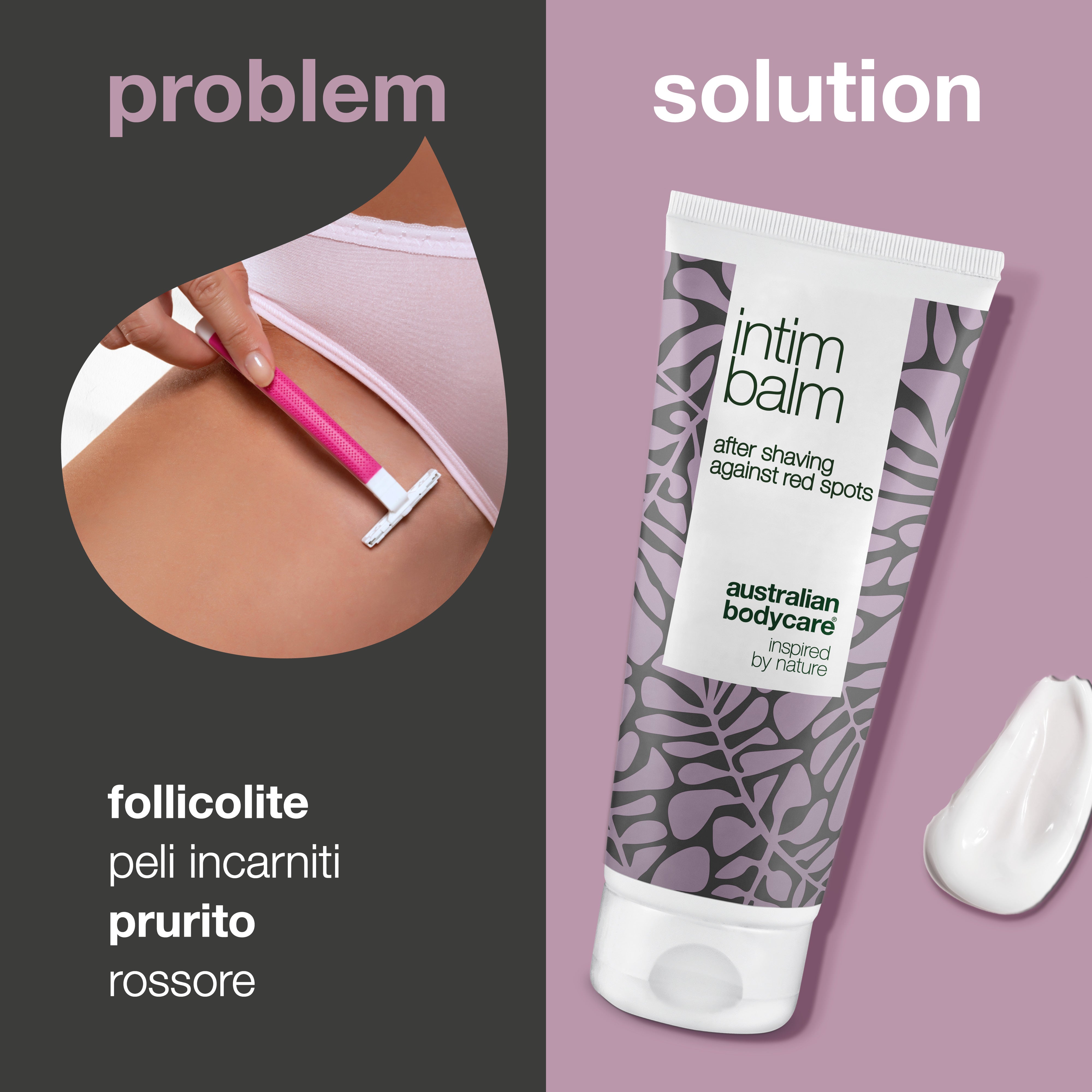 Balsamo dopobarba intimo per bruciature da rasoio, peli incarniti e foruncoli da rasoio - Il balsamo dopobarba per la depilazione pubica lenisce la pelle per prevenire screpolature, macchie rosse e irritazioni.