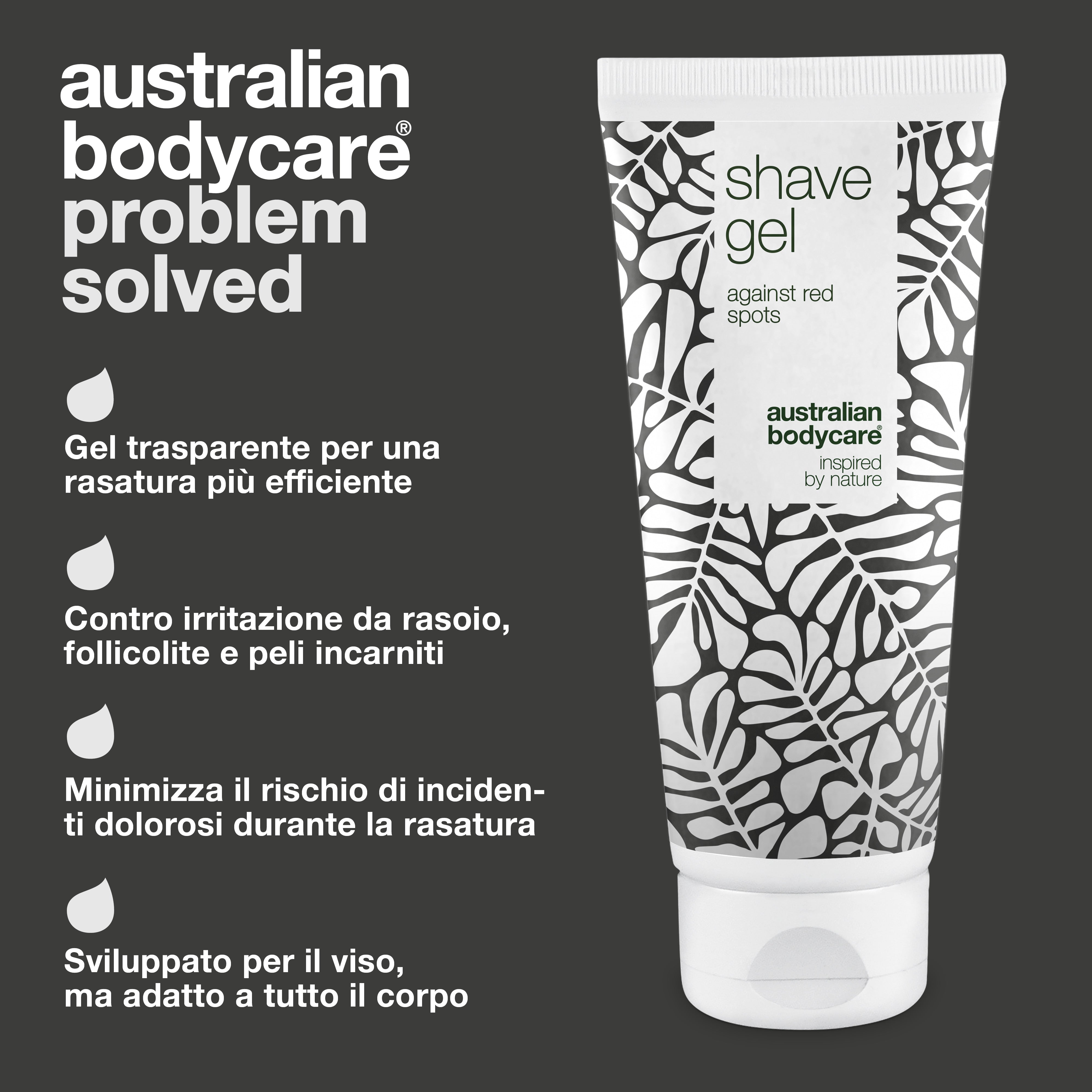 Gel da barba per bruciature e foruncoli da rasatura — Gel da barba per prevenire eruzioni cutanee e peli incarniti