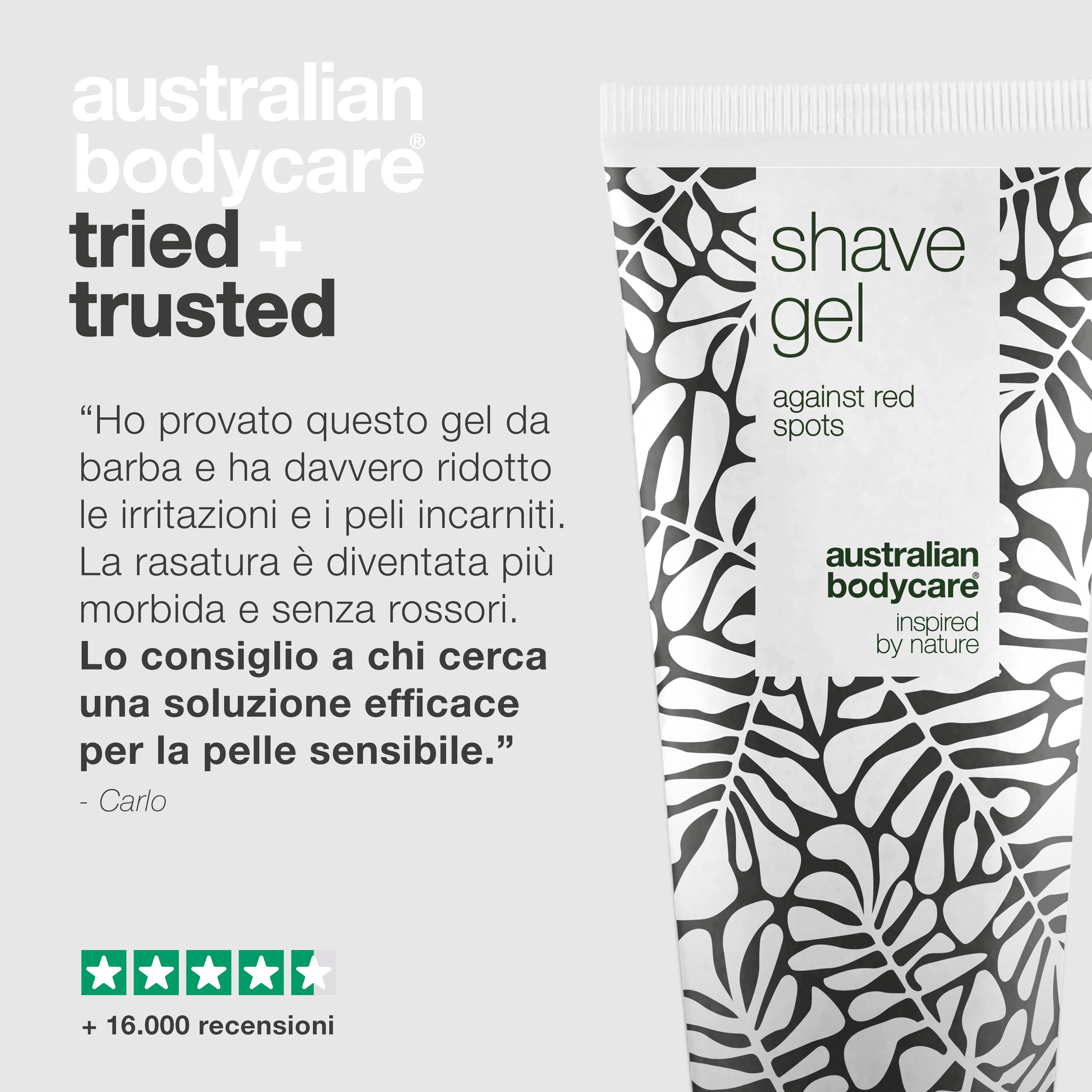 Gel da barba per bruciature e foruncoli da rasatura — Gel da barba per prevenire eruzioni cutanee e peli incarniti