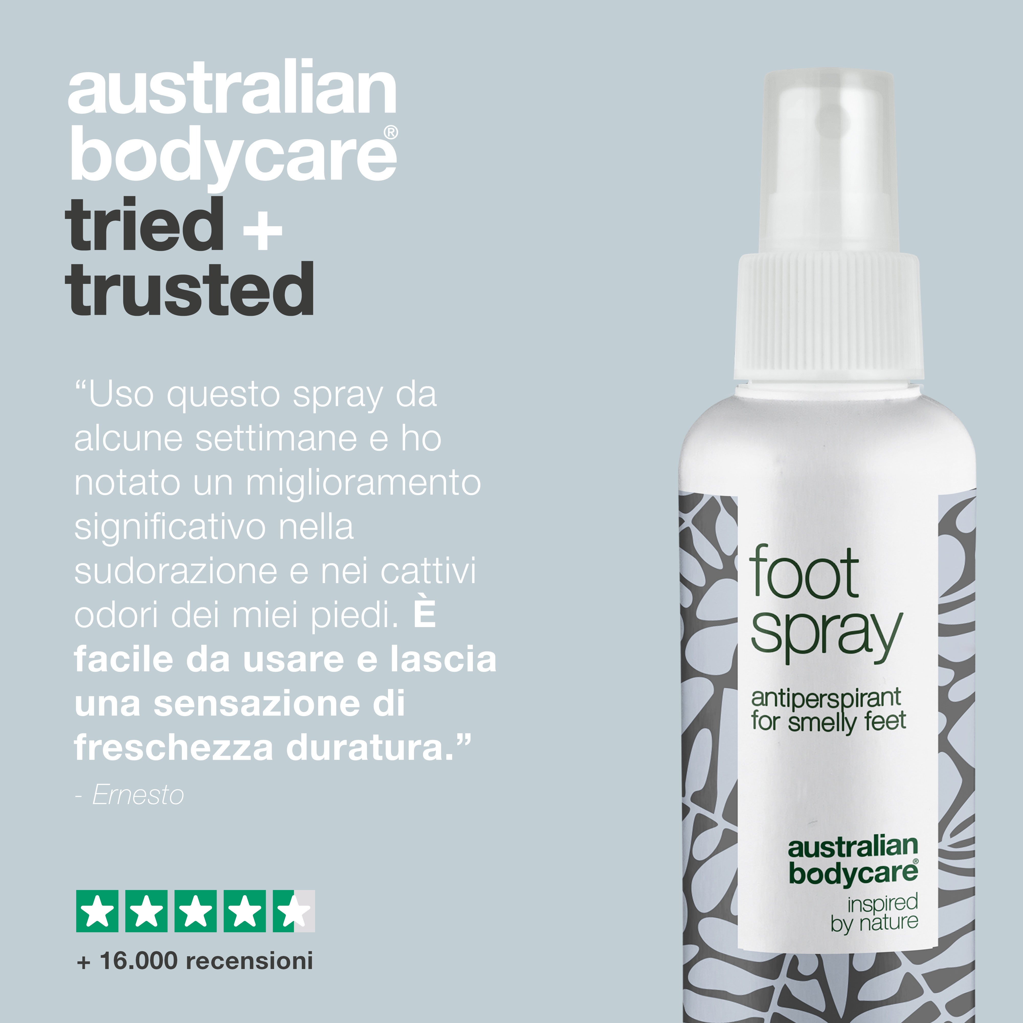 Spray piedi antiodore - Spray antitraspirante per piedi e dita sudate e puzzolenti