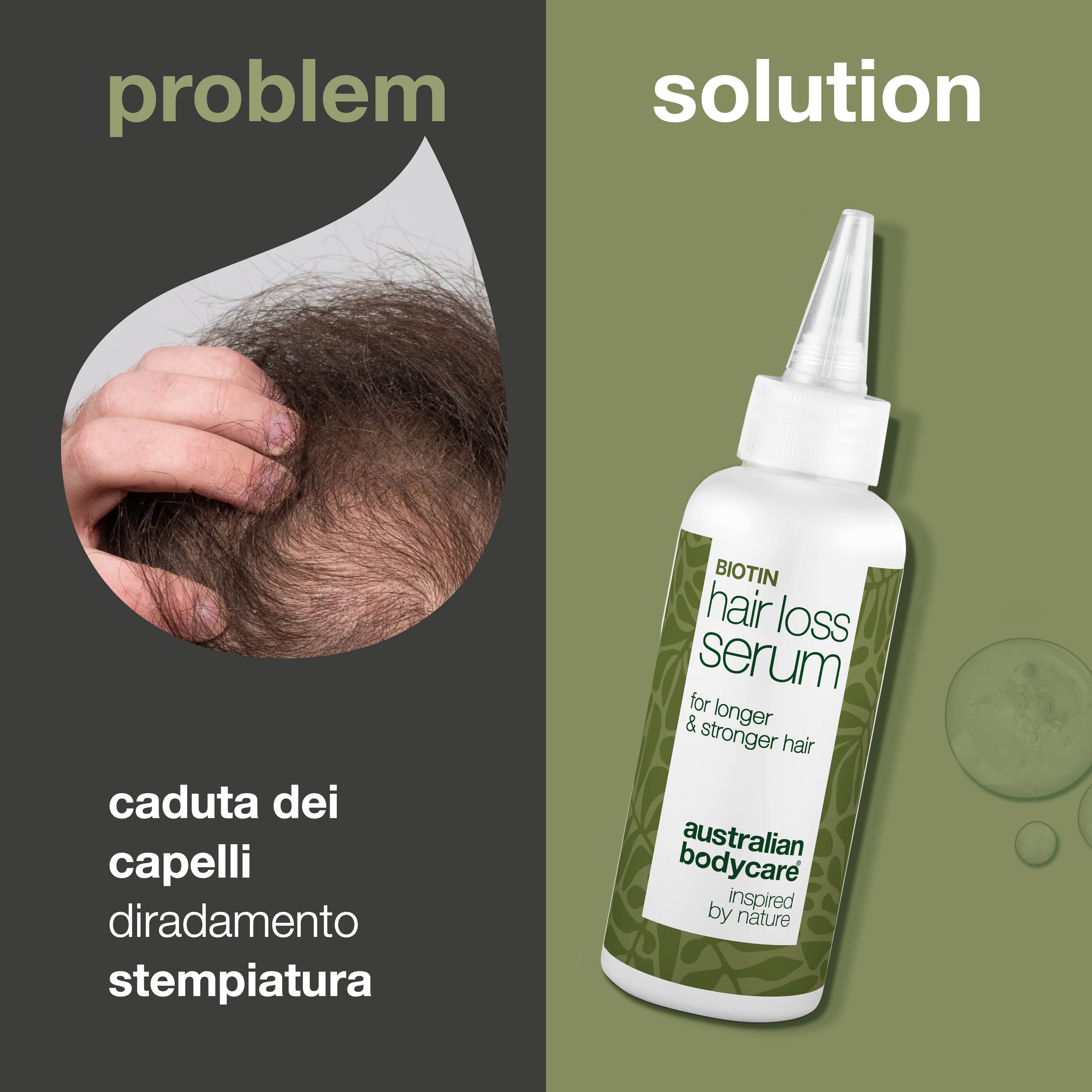 Siero anticaduta con biotina, Capilia Longa & caffeina.