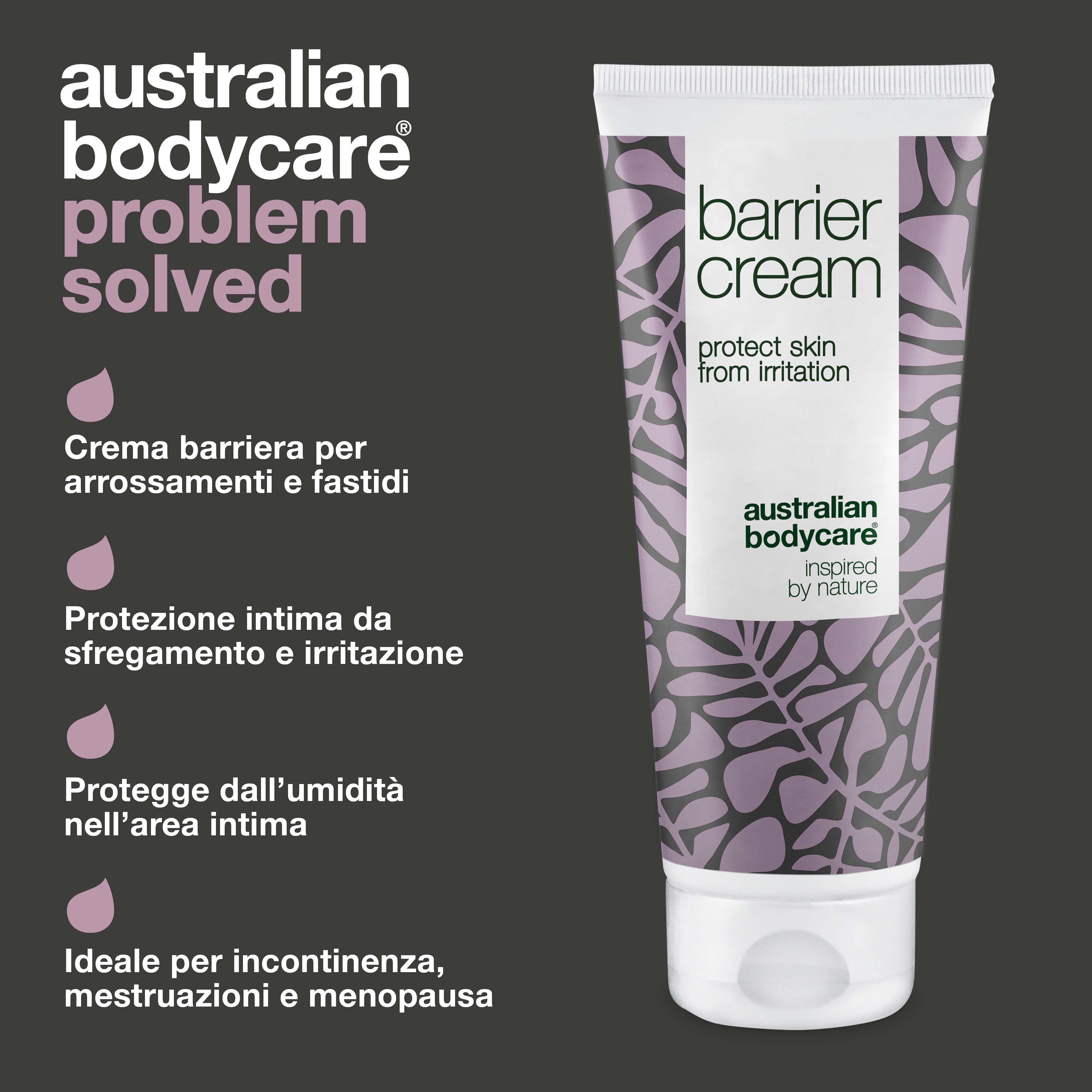 Crema barriera intima contro arrossamenti e fastidi — 100 ml di crema proteggono la zona intima da irritazioni, umidità e sfregamenti. Gli ingredienti naturali leniscono e si prendono cura della pelle sensibile.