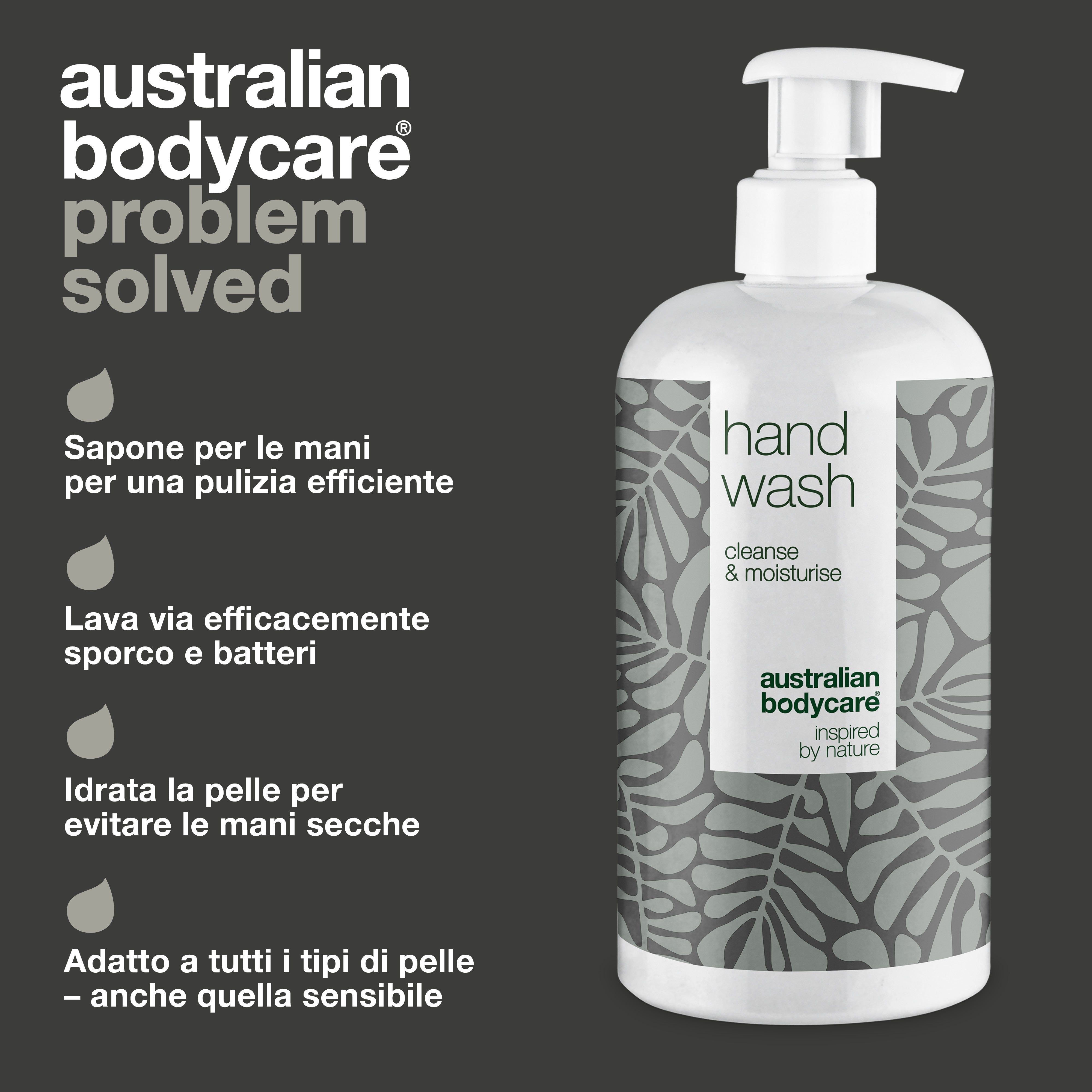 Sapone liquido per mani secche con olio dell'albero del tè - Detergente liquido per mani per una pulizia efficace di batteri e sporco