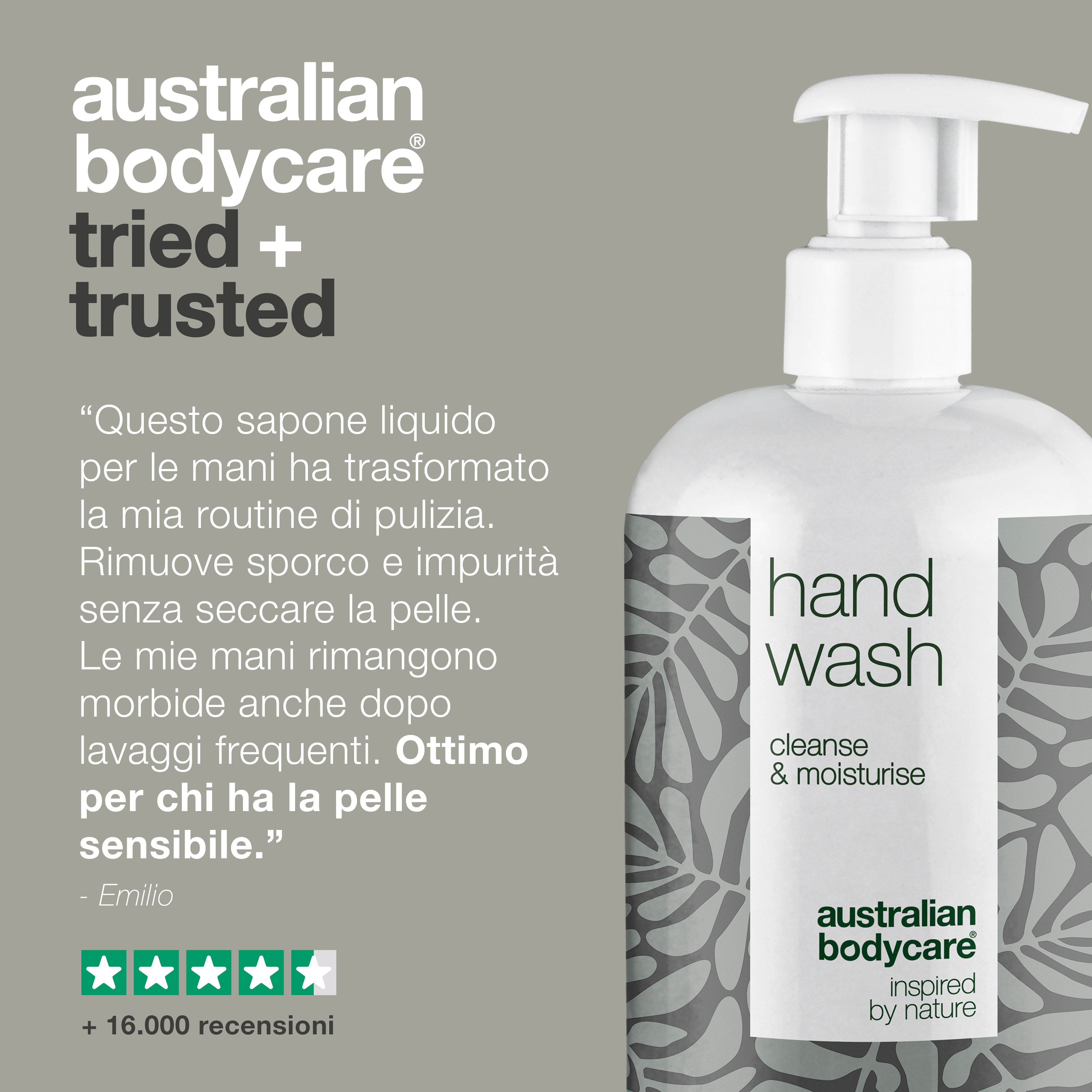 Sapone liquido per mani secche con olio dell'albero del tè - Detergente liquido per mani per una pulizia efficace di batteri e sporco
