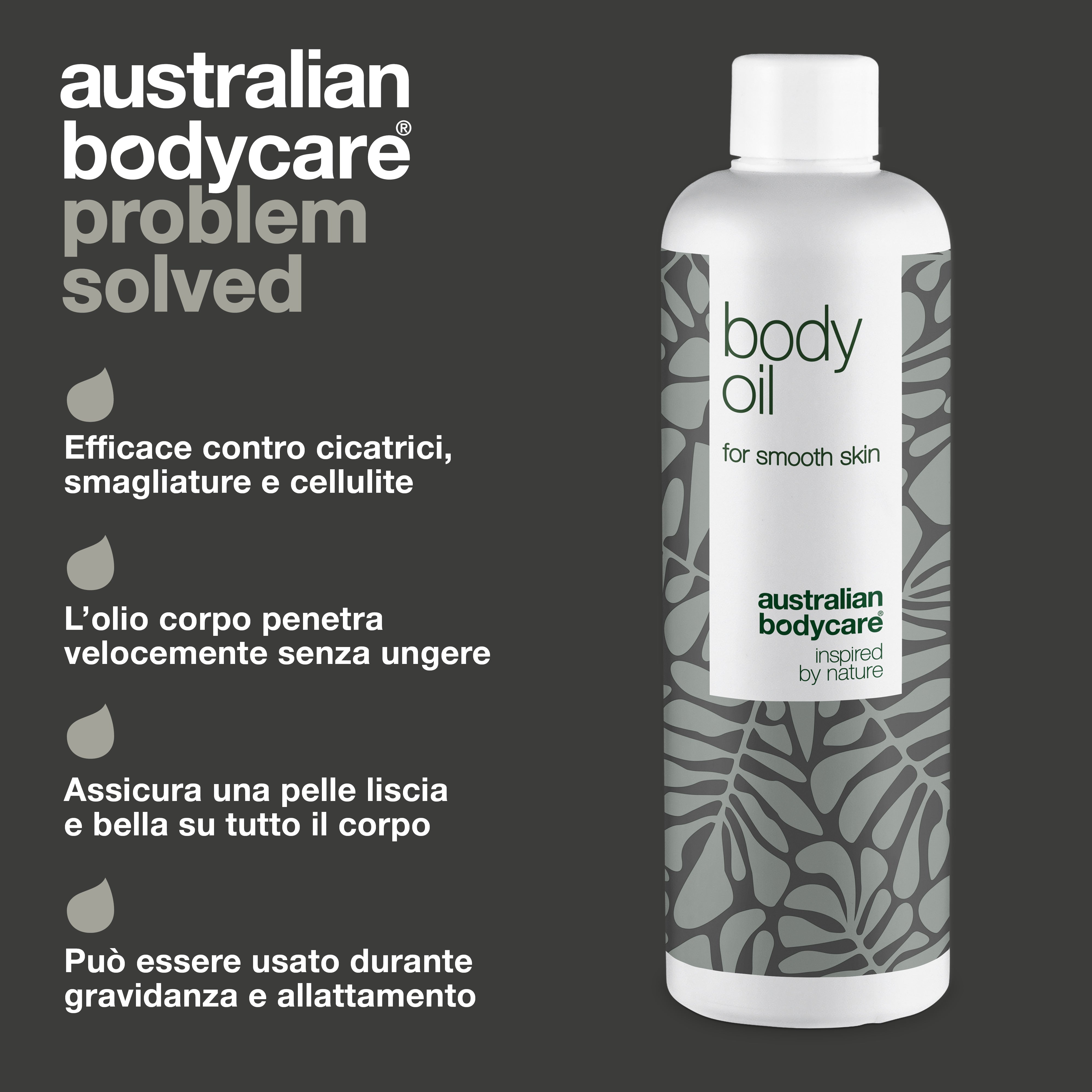 Body Oil – Riduce smagliature, cicatrici e macchie scure — Body Oil riduce smagliature, cicatrici e macchie. Con olio di mandorle, squalano e vitamina E, idrata e rende la pelle più morbida.