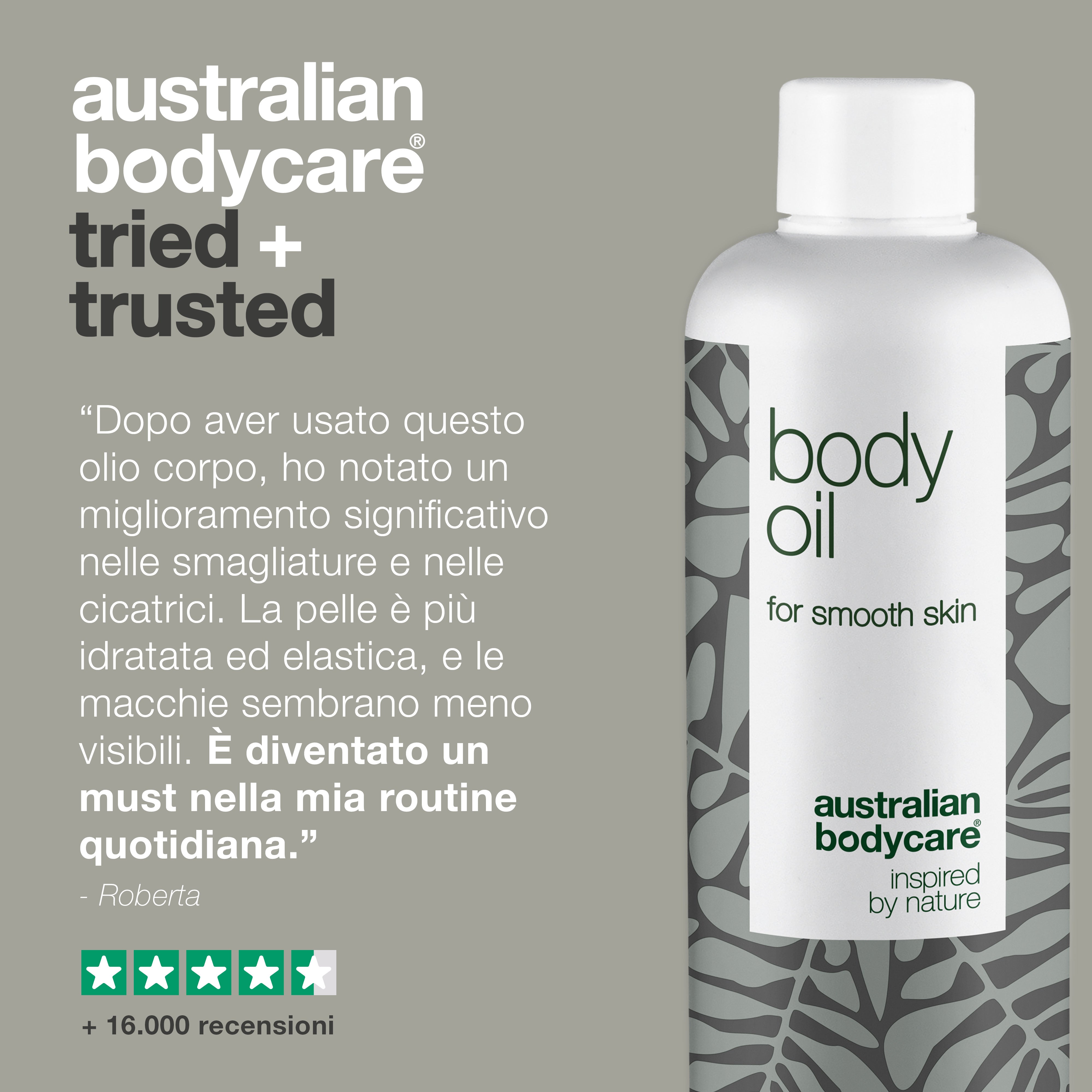 Body Oil – Riduce smagliature, cicatrici e macchie scure — Body Oil riduce smagliature, cicatrici e macchie. Con olio di mandorle, squalano e vitamina E, idrata e rende la pelle più morbida.