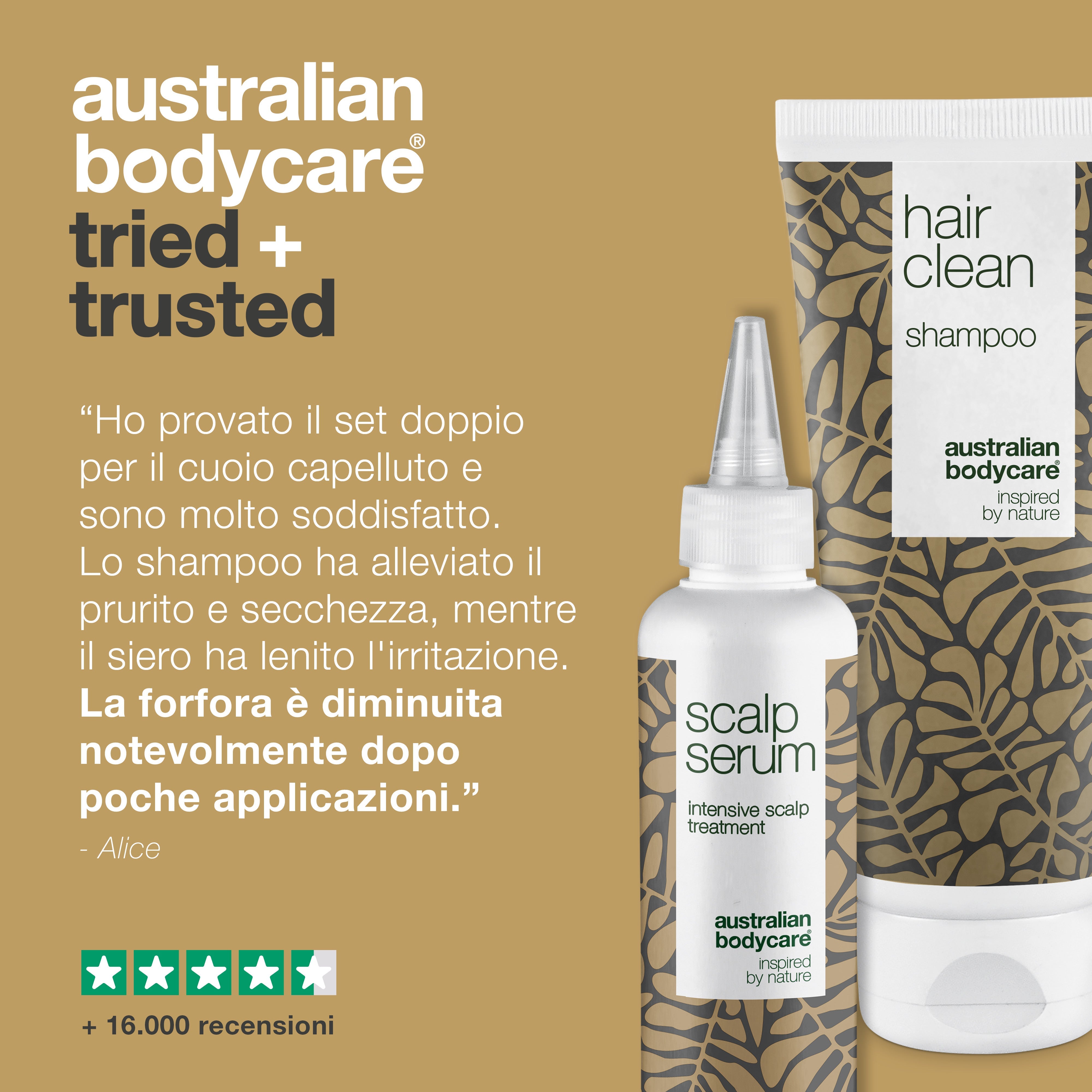 Kit per forfora, cuoio capelluto secco e pruriginoso — 2x Prodotti per forfora, cuoio capelluto secco e pruriginoso