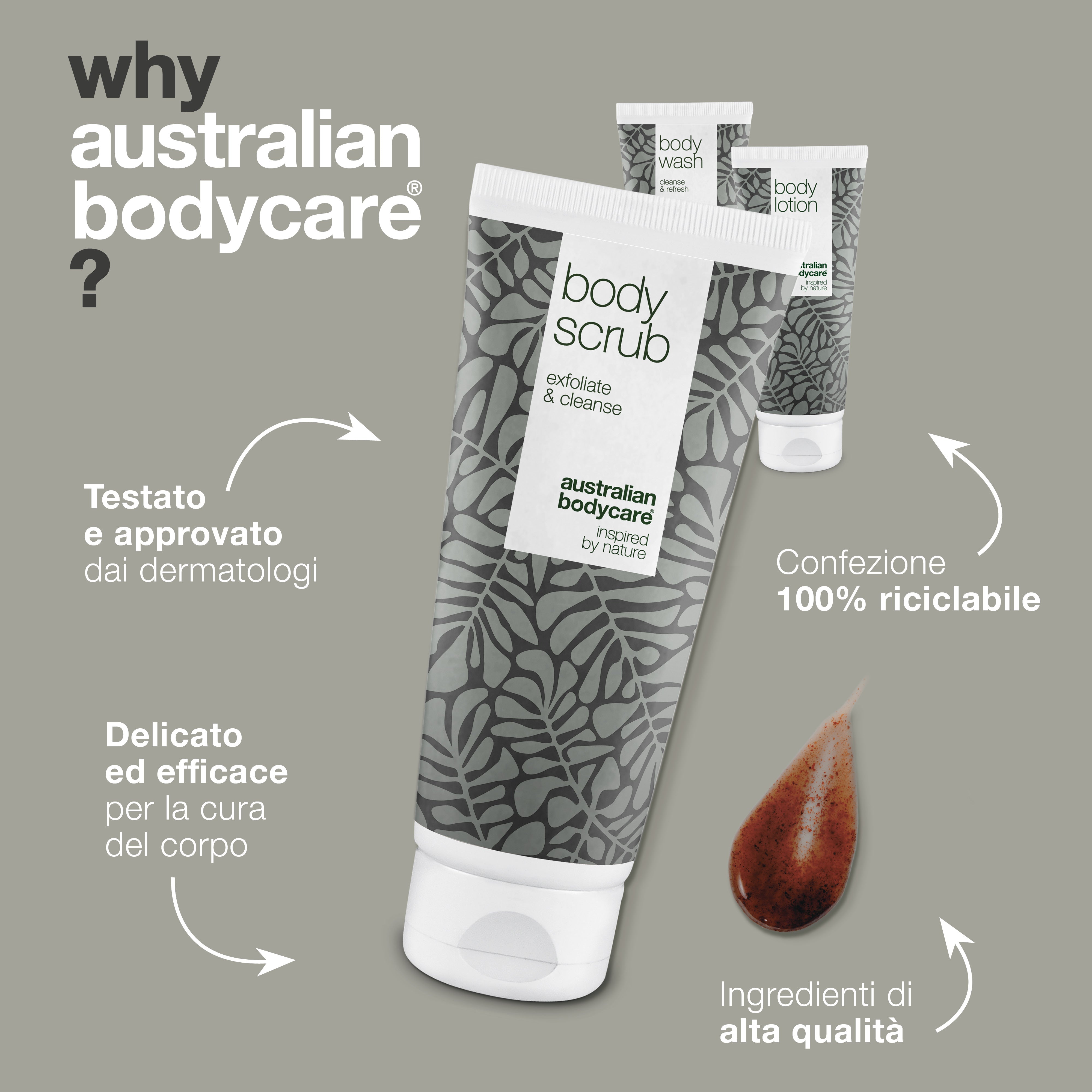 Kit per punti neri e brufoli sulla schiena — 3 prodotti con Tea Tree Oil naturale