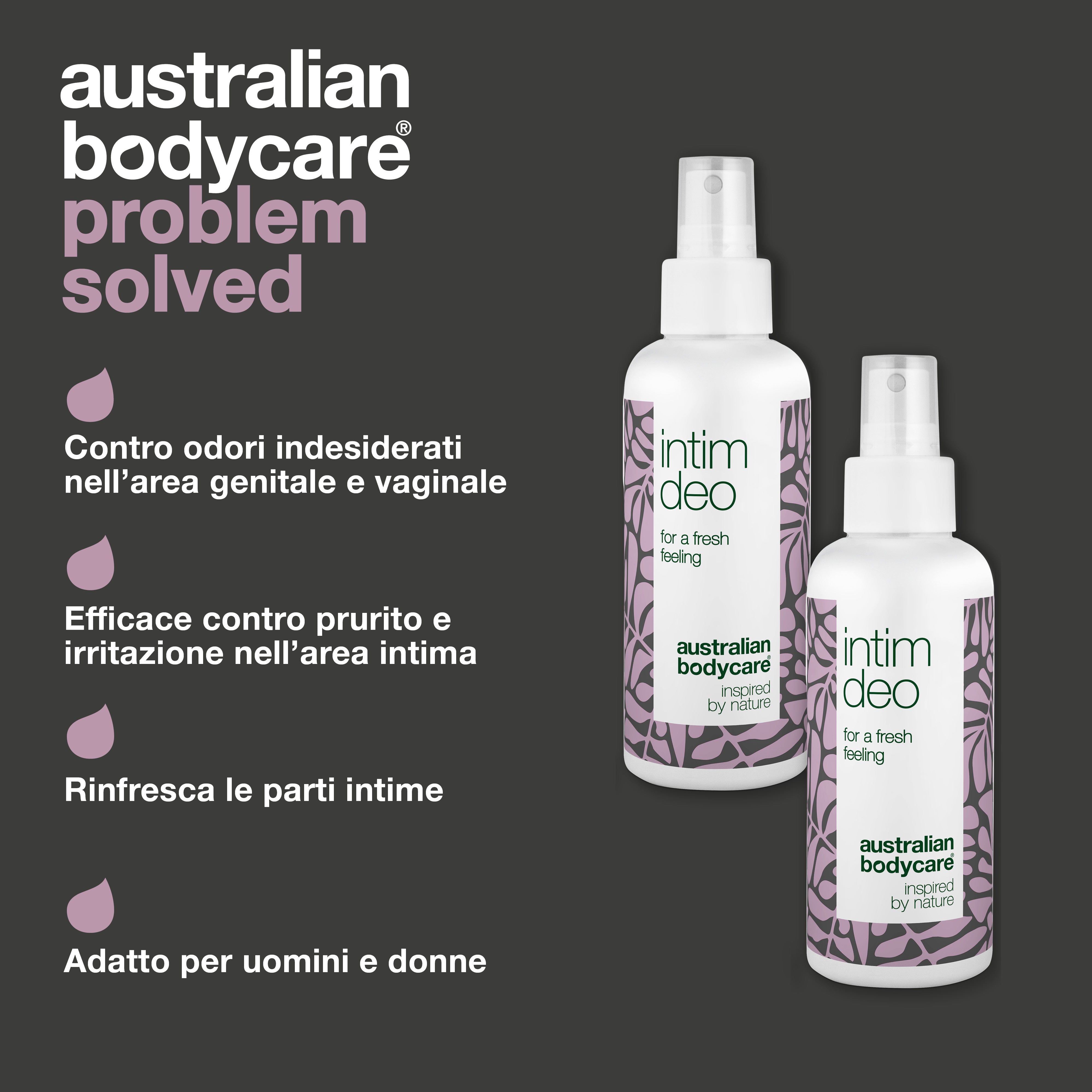 2x Deodorante intimo per odori vaginali — Deodorante intimo contro odori e fastidi vaginali indesiderati