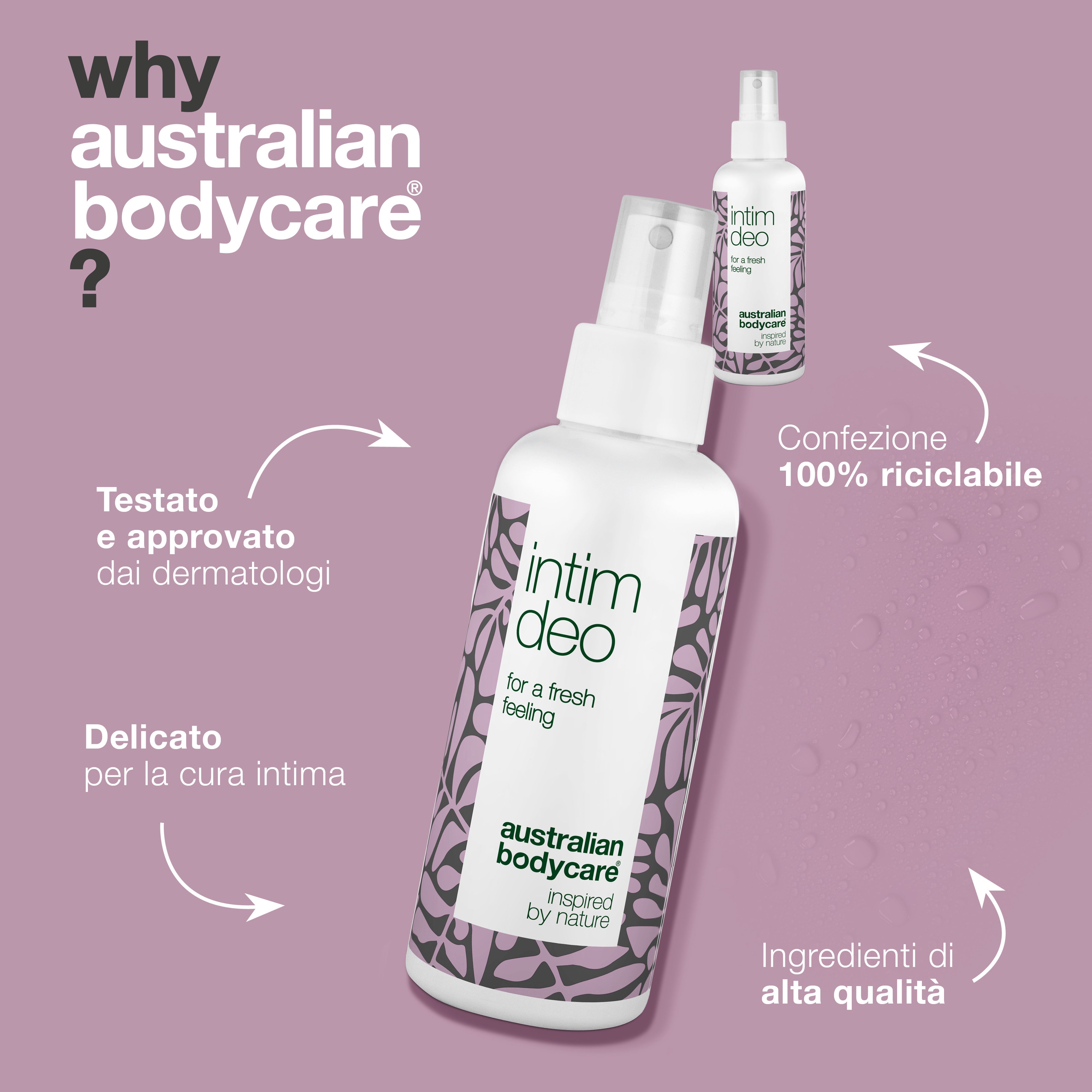 2x Deodorante intimo per odori vaginali — Deodorante intimo contro odori e fastidi vaginali indesiderati