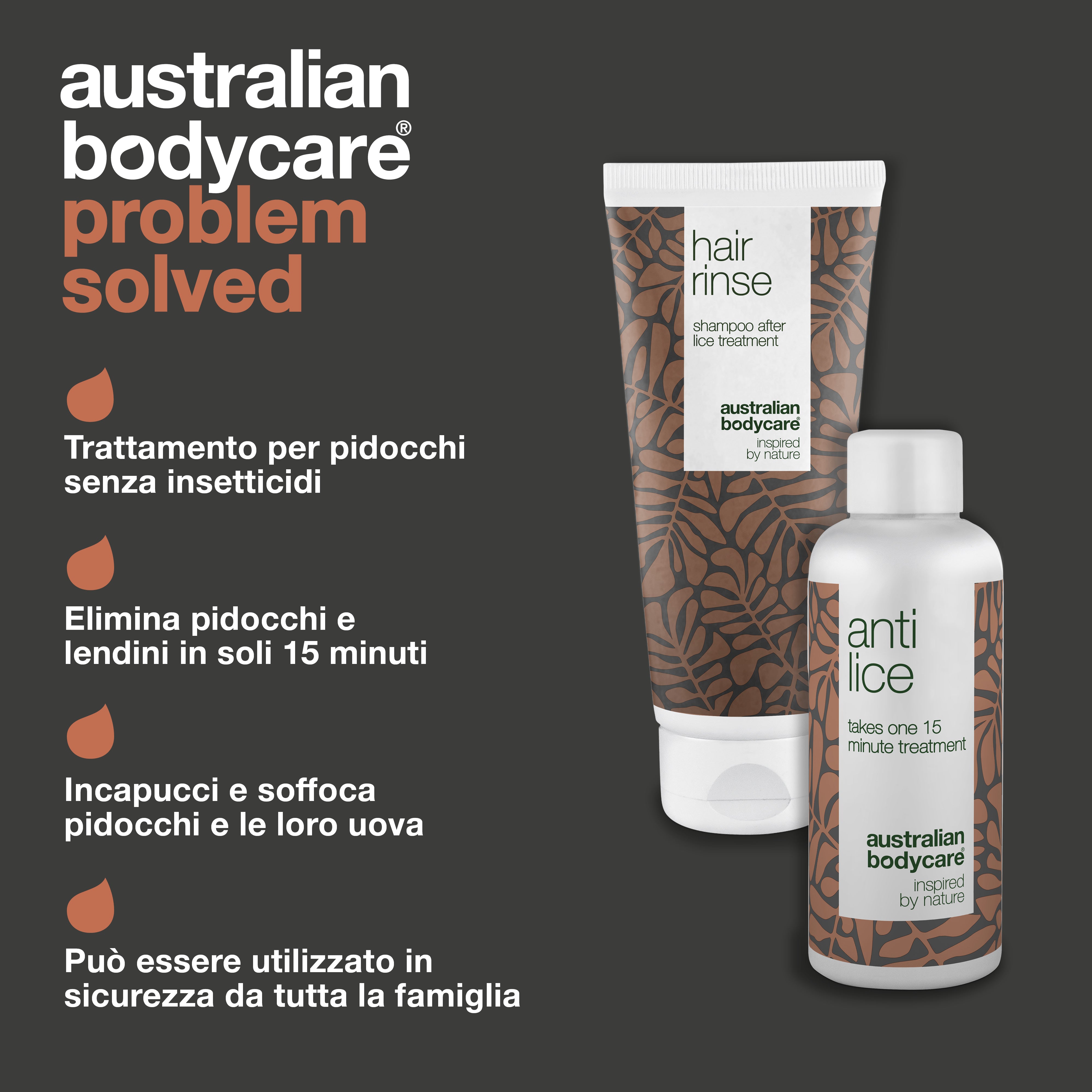 2 prodotti per il trattamento dei pidocchi — Cura contro i pidocchi e shampoo preventivo contro i pidocchi