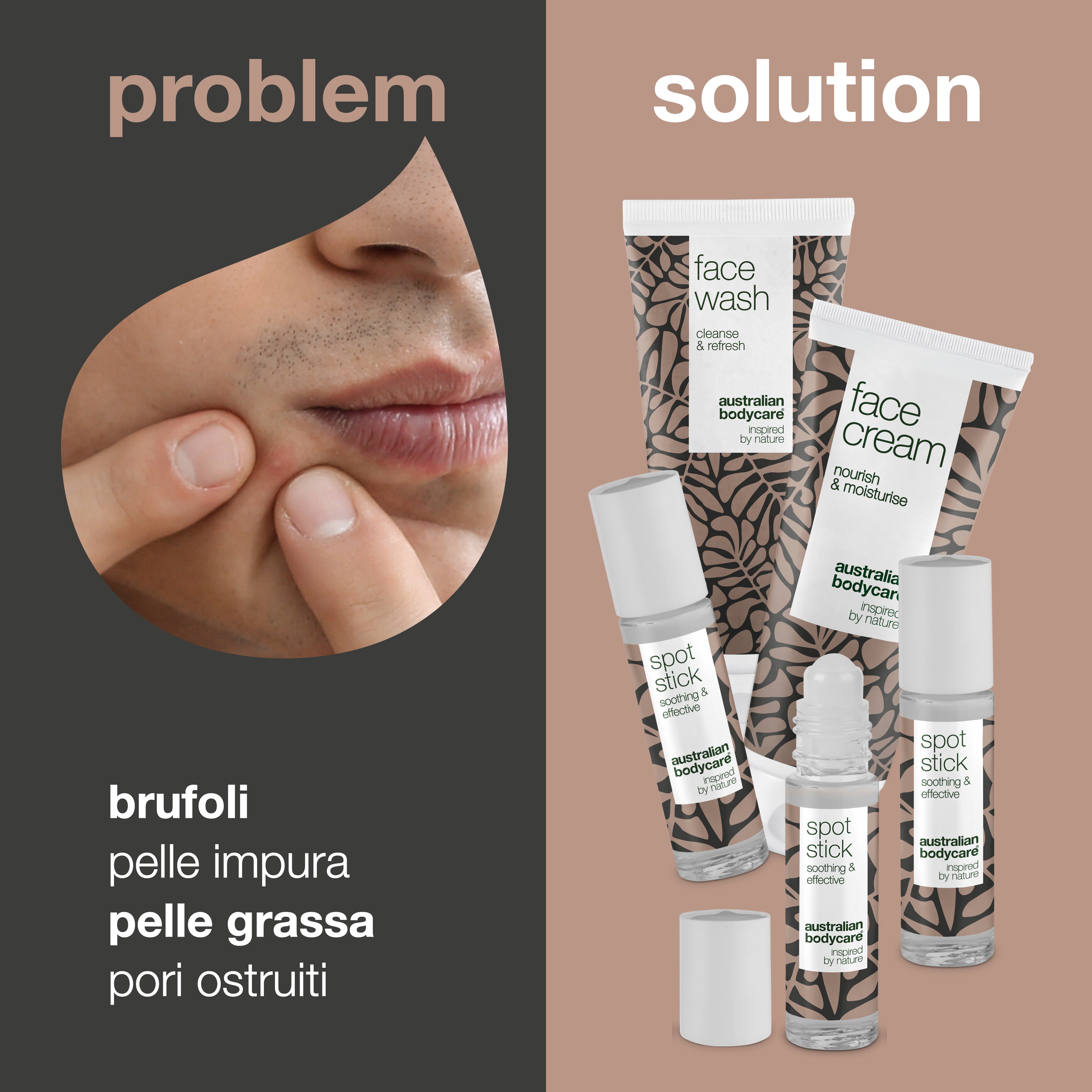Prodotti viso XL per brufoli e pelle impura: ottimo detergente viso, crema viso e stick anti-macchie in confezione da 3 per brufoli e pelle grassa