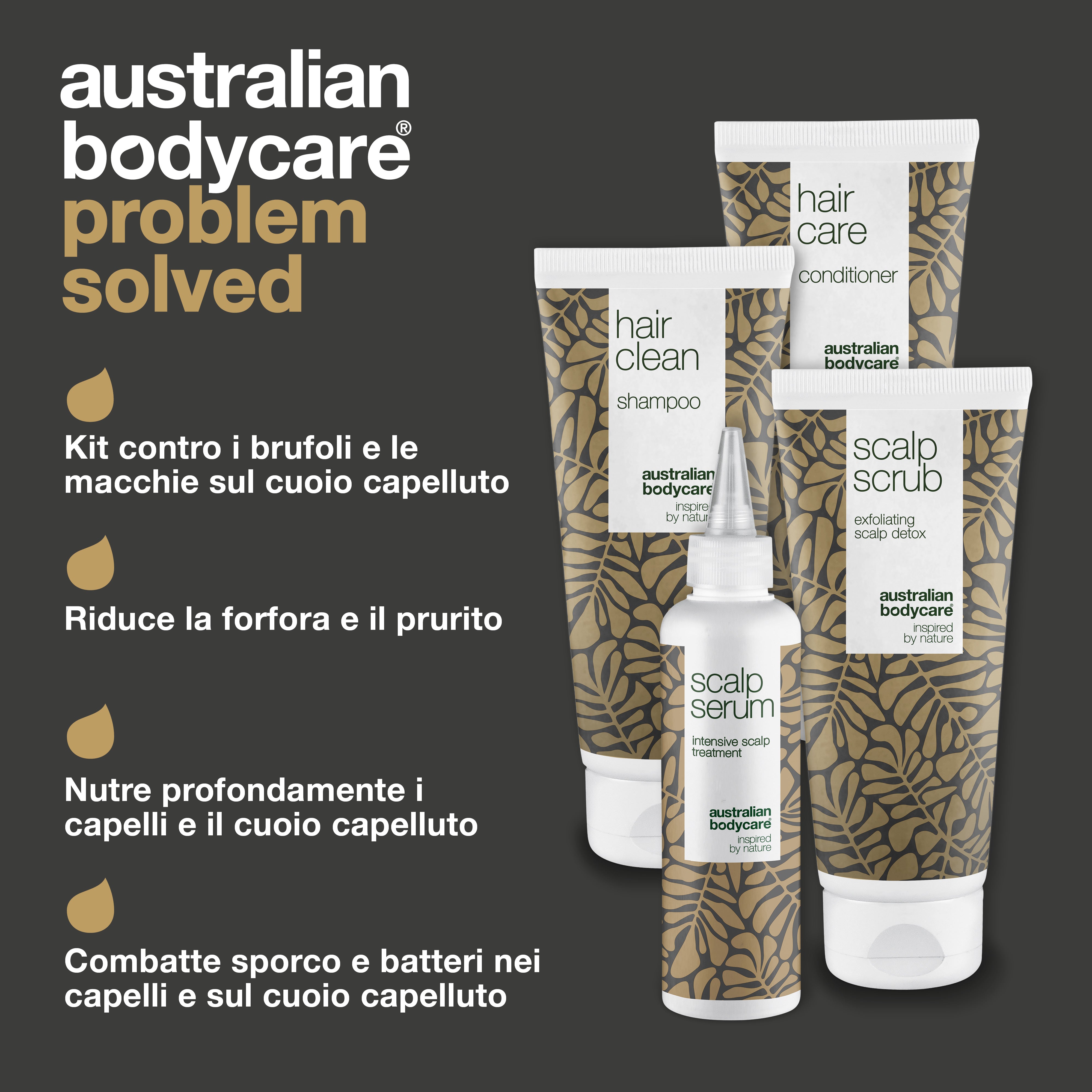 Confezione da 4 per forfora e cuoio capelluto secco - Prodotti per capelli contro forfora, cuoio capelluto secco, capelli pruriginosi o grassi