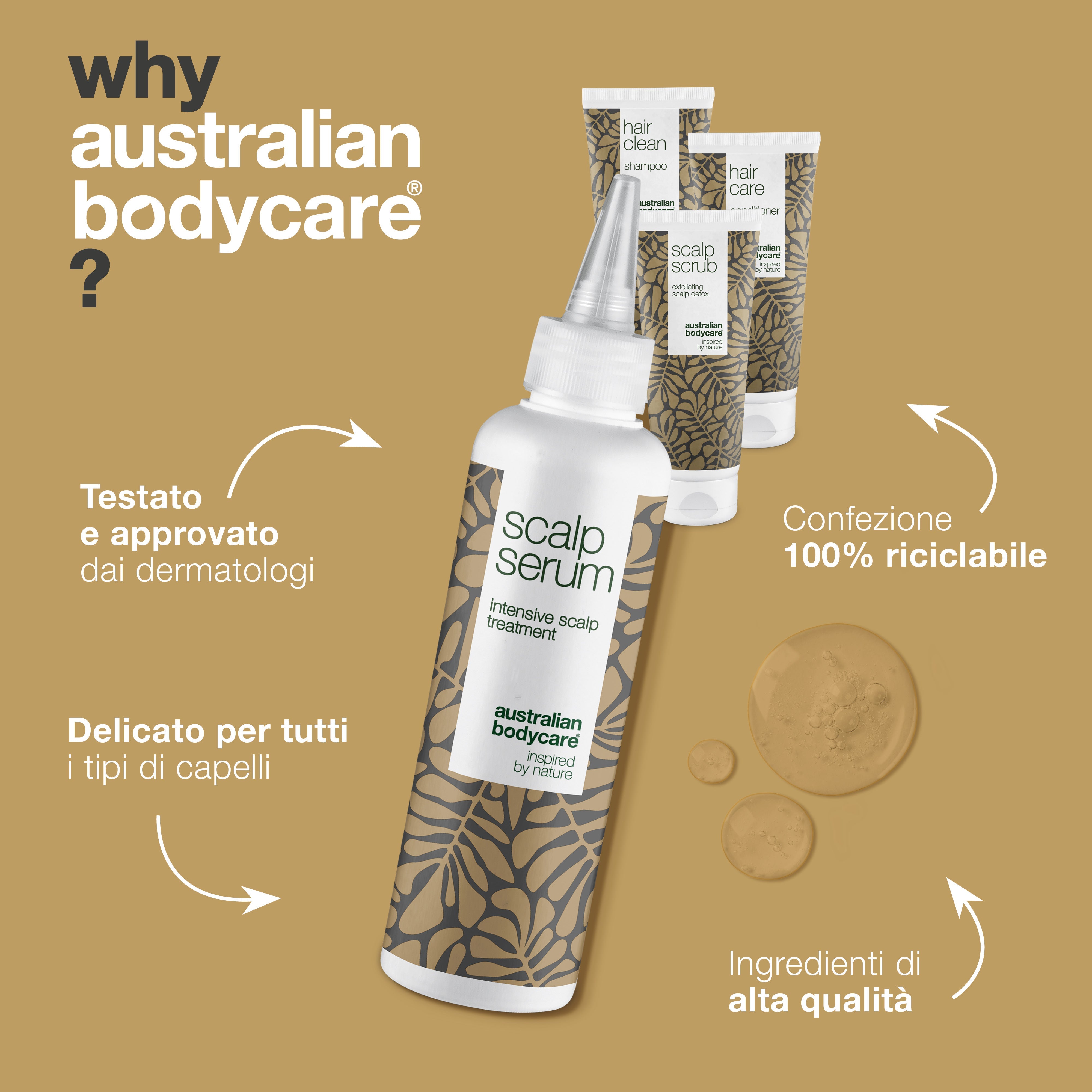 Confezione da 4 per forfora e cuoio capelluto secco - Prodotti per capelli contro forfora, cuoio capelluto secco, capelli pruriginosi o grassi