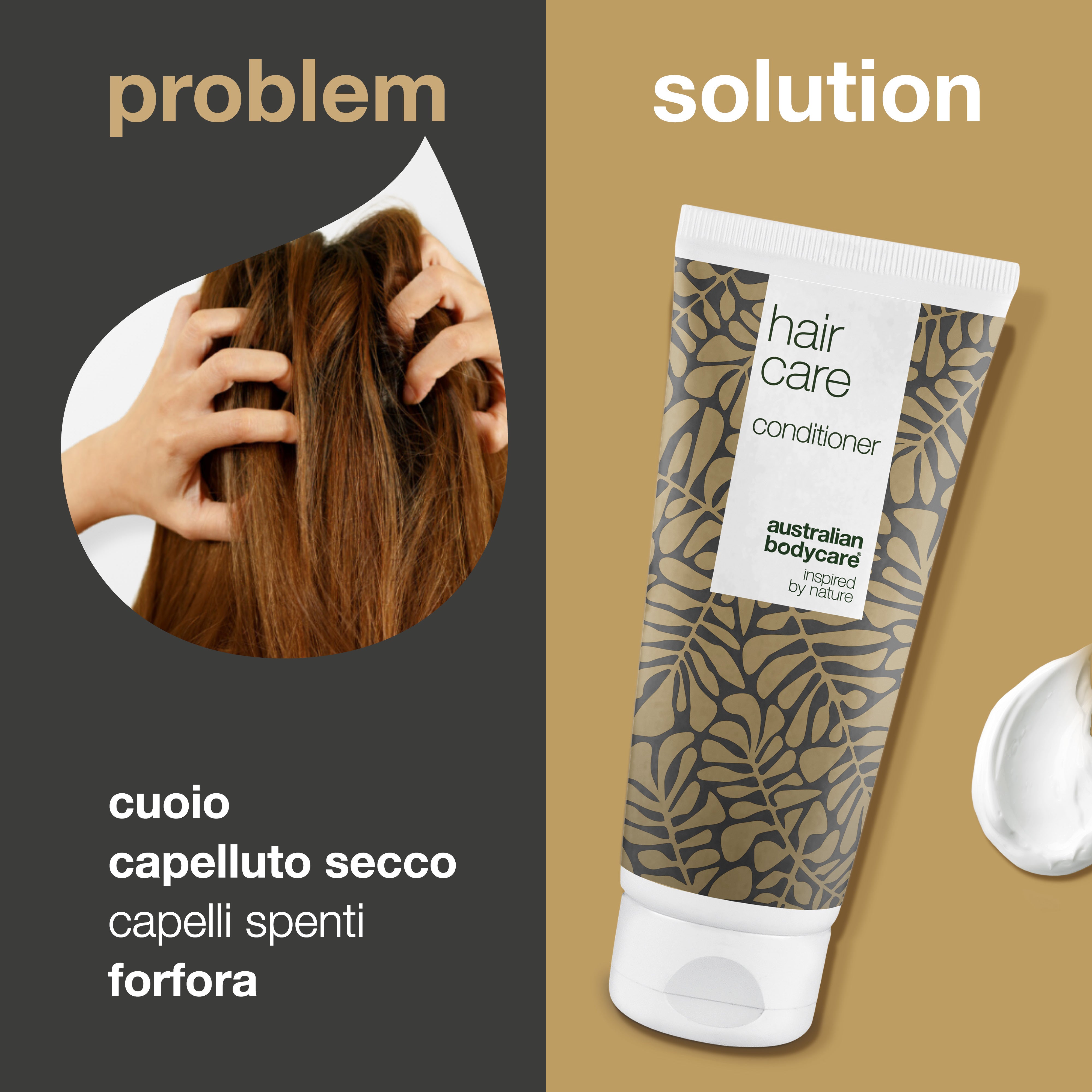 Balsamo per cuoio capelluto secco, pruriginoso e con forfora — Balsamo nutriente per idratare il cuoio capelluto irritato e prendersi cura dei capelli