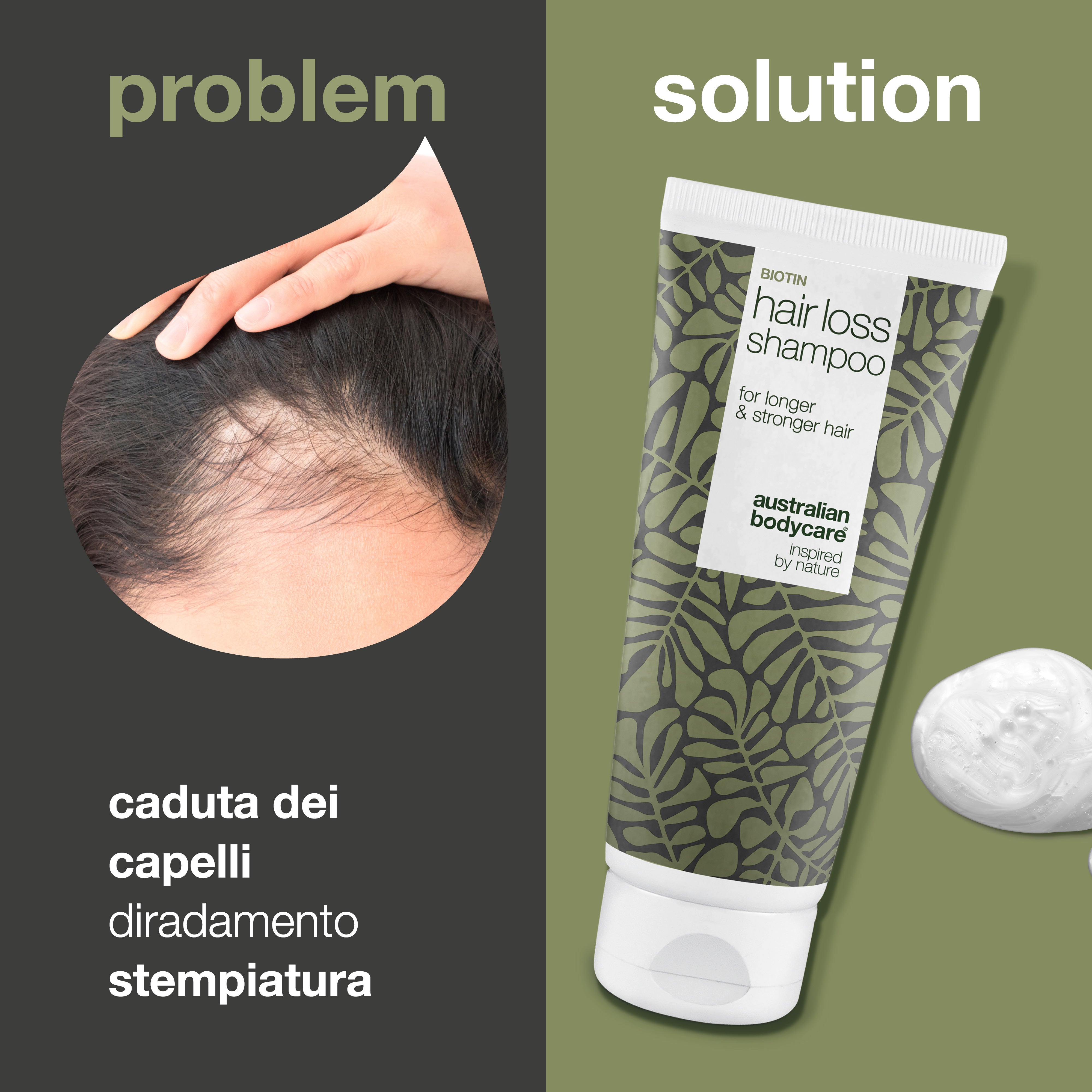 Shampoo Anticaduta per Capelli Diradati con Biotina e Capilia Longa — Shampoo per Capelli Fini, Fini o Diradati