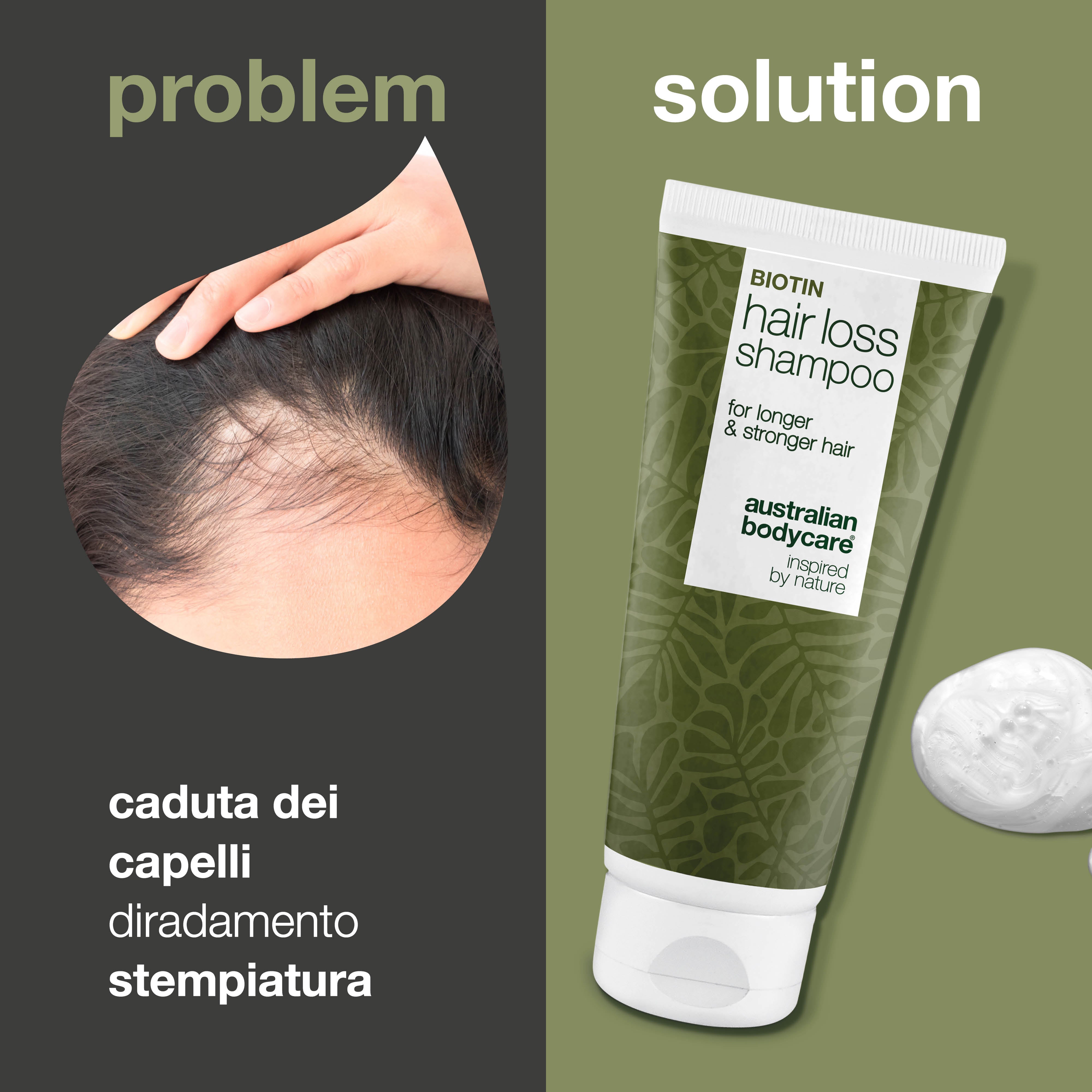 Shampoo Anticaduta per Capelli Diradati con Biotina e Capilia Longa — Shampoo per Capelli Fini, Fini o Diradati