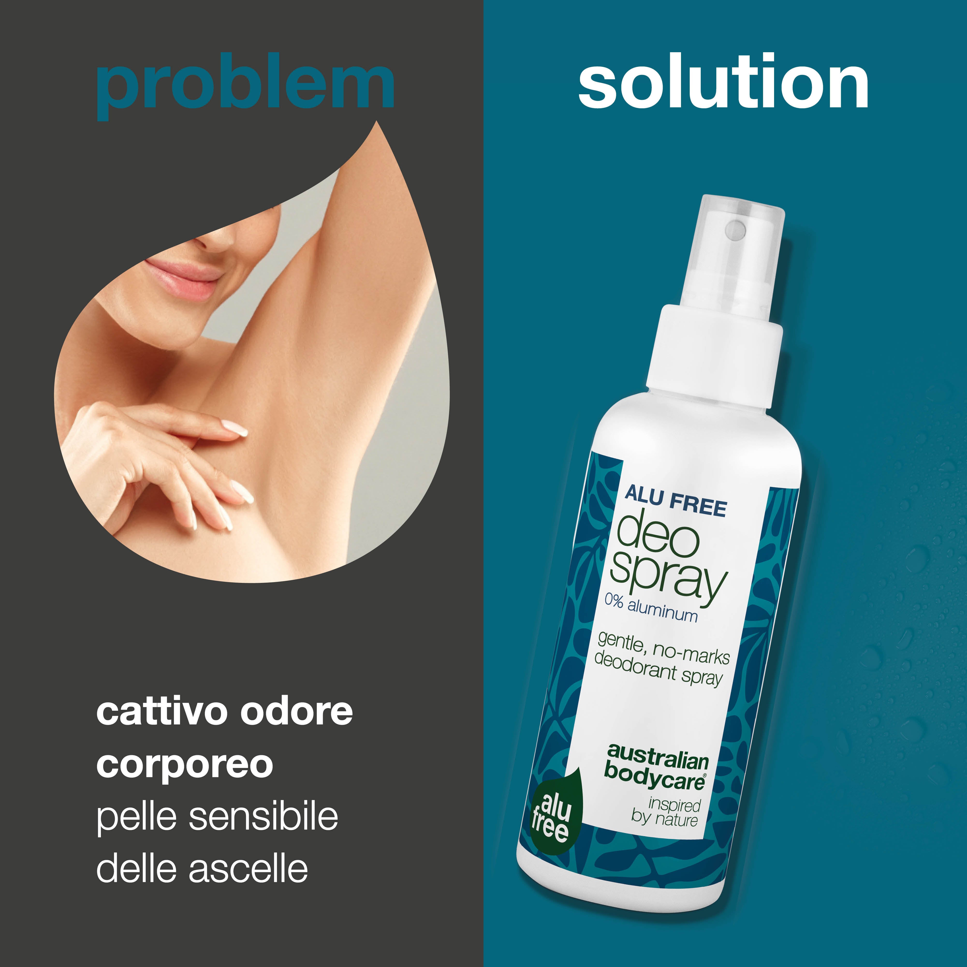 Deodorante spray senza alluminio – Freschezza naturale – Deodorante efficace senza alluminio con ingredienti naturali. Combatte gli odori, asciuga rapidamente e ti mantiene fresco tutto il giorno. Delicato sulla pelle.