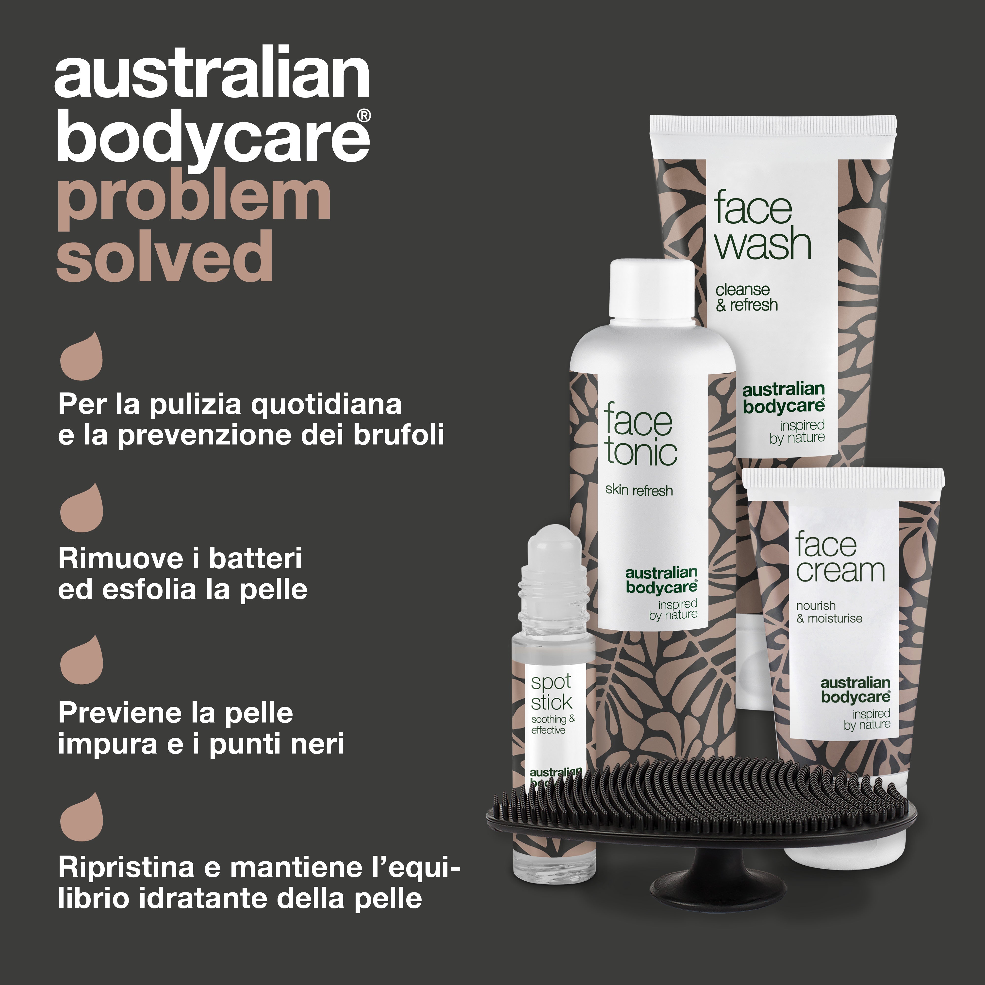 Impacco viso con scrub viso — confezione da 5 per la pulizia quotidiana della pelle con imperfezioni e macchie