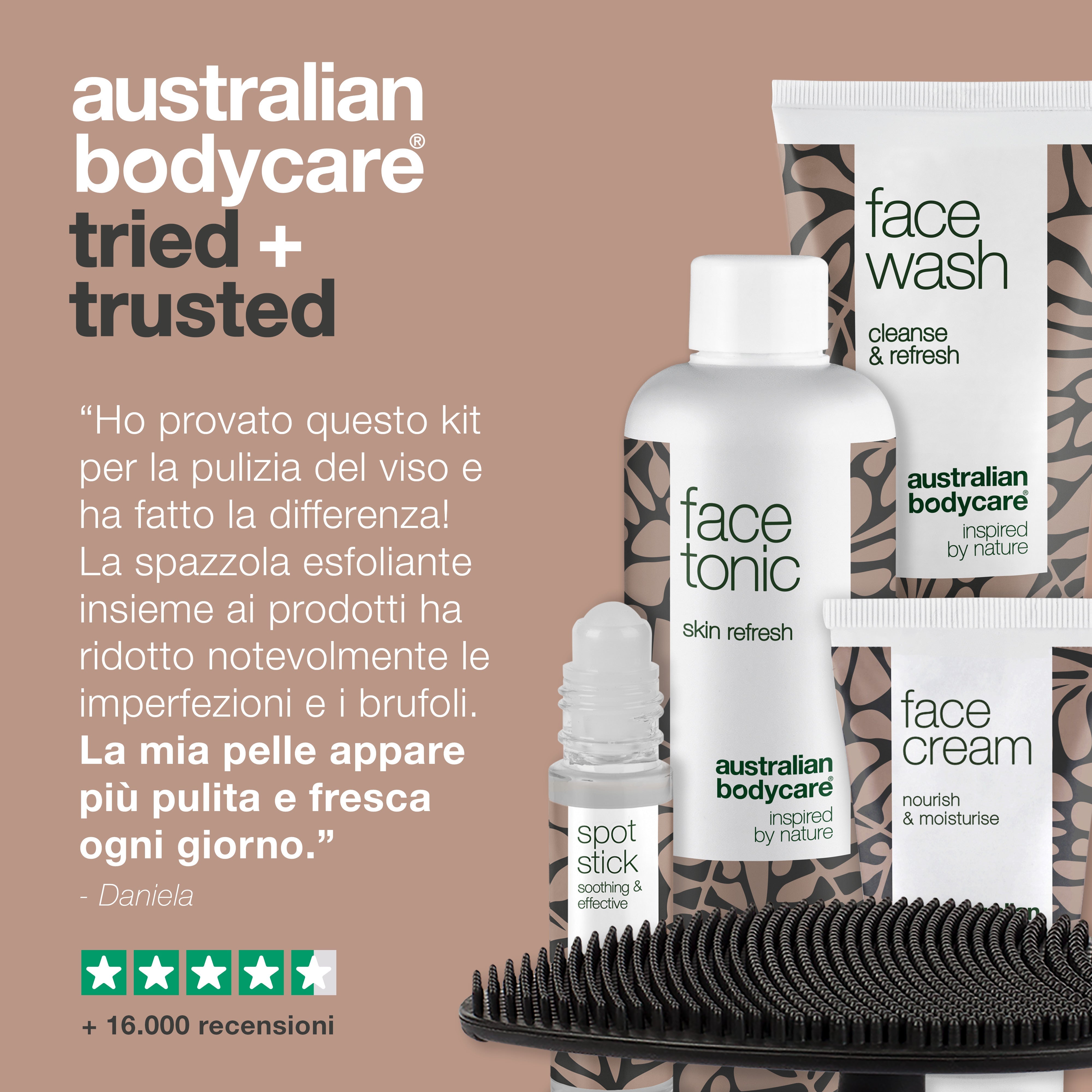 Impacco viso con scrub viso — confezione da 5 per la pulizia quotidiana della pelle con imperfezioni e macchie