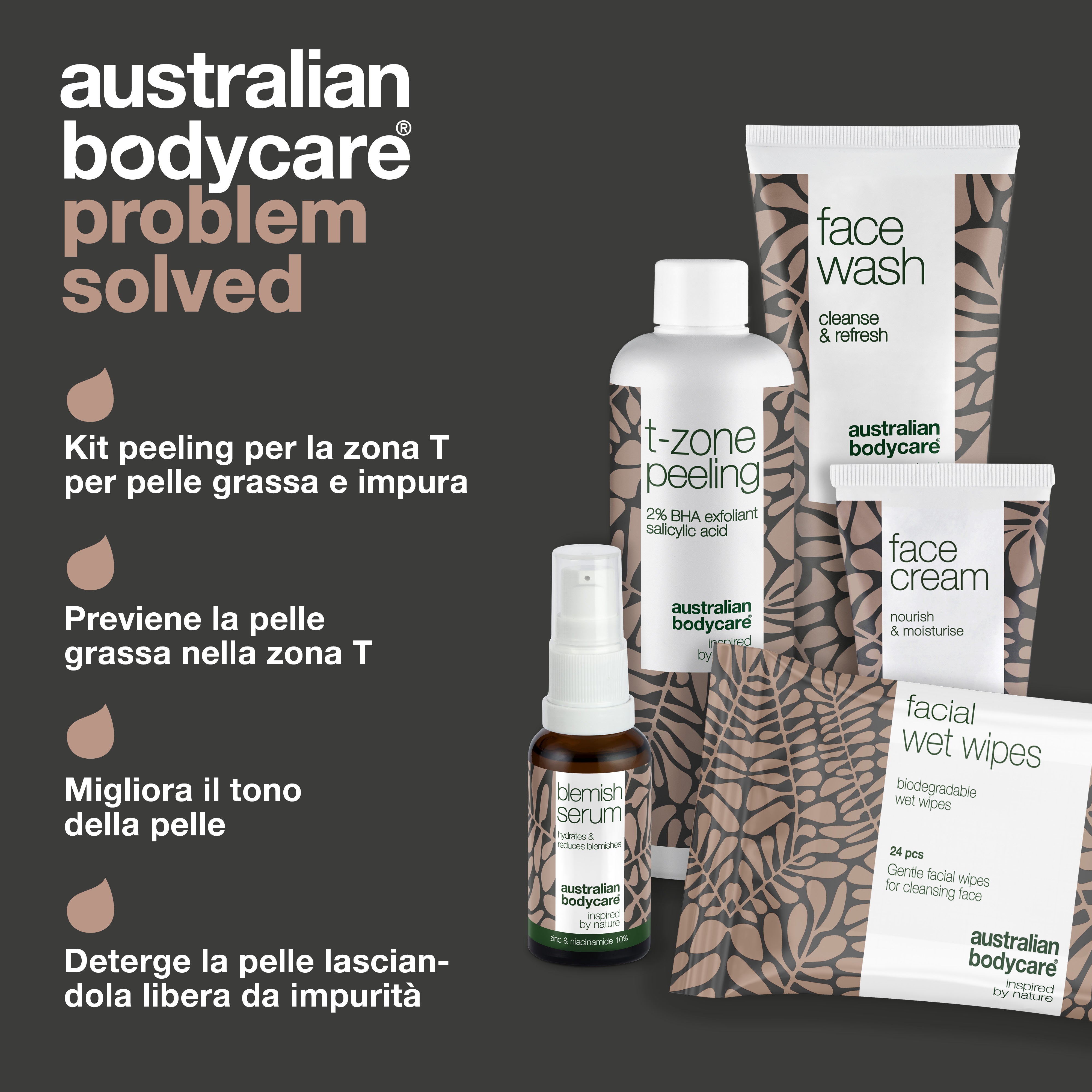 Kit peeling per la zona T: contrasta e previene la pelle grassa nella zona T